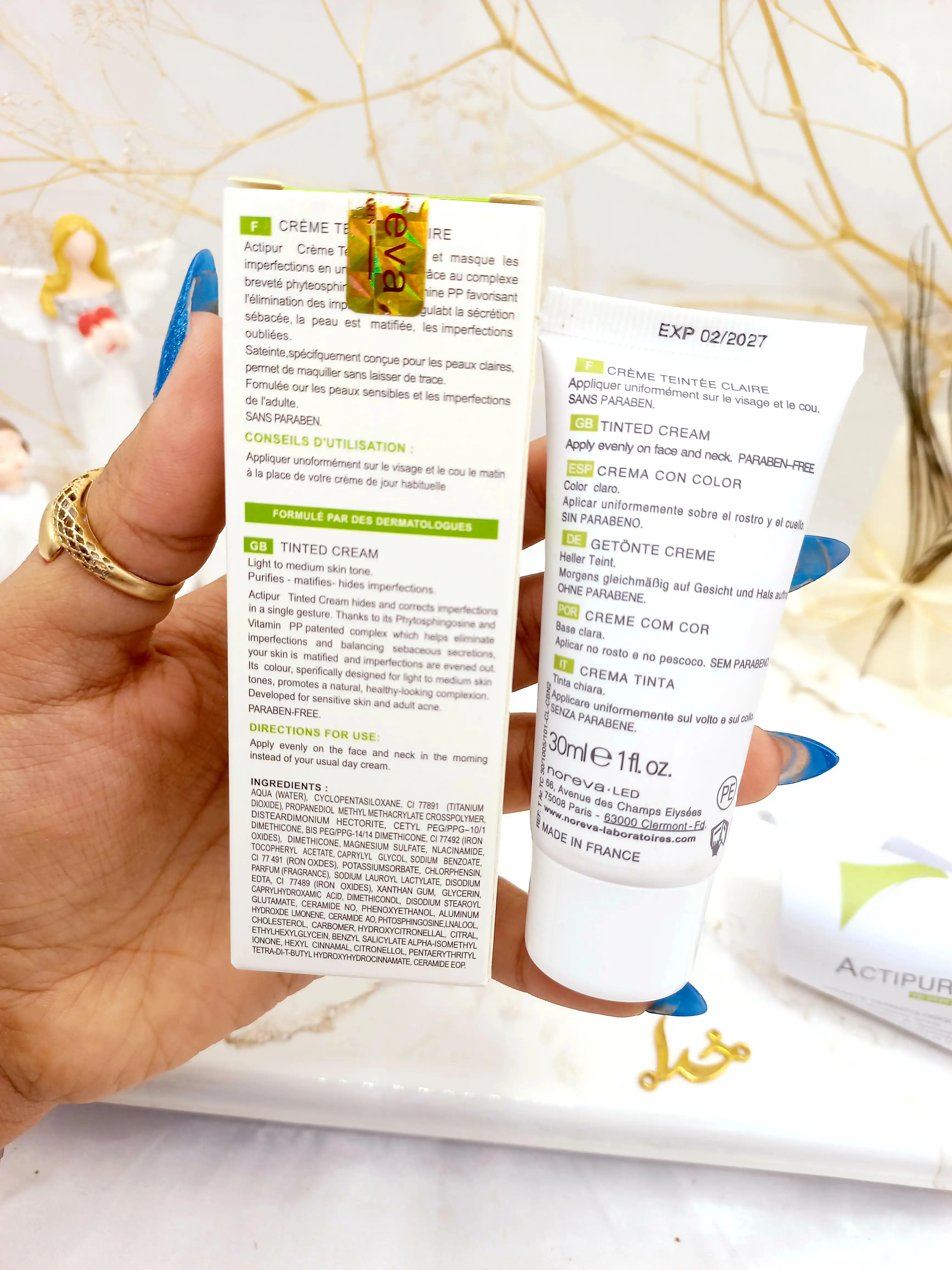 کرم پودر ضد جوش و آکنه اکتی پور (رنگی روشن) Actipur کد 001602