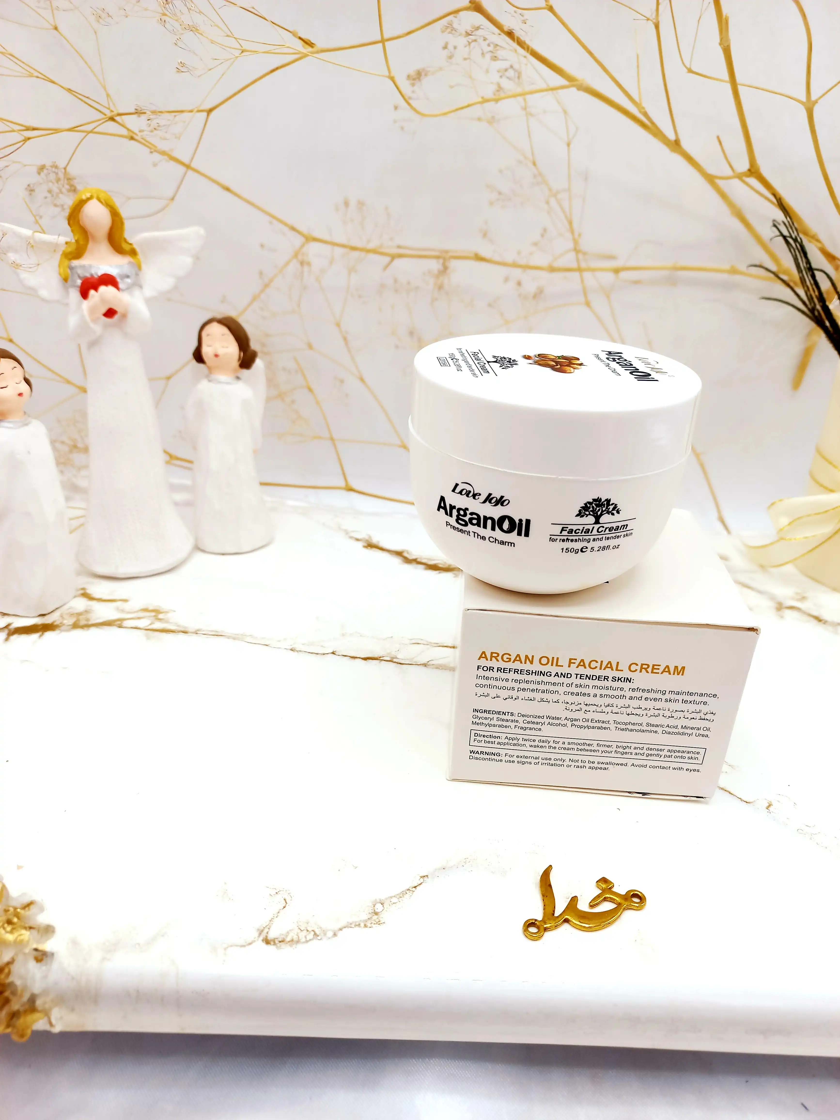 کرم صورت روغن آرگان محافظ شادابی و لطافت پوست 150گرم Love Jojo کد L2015