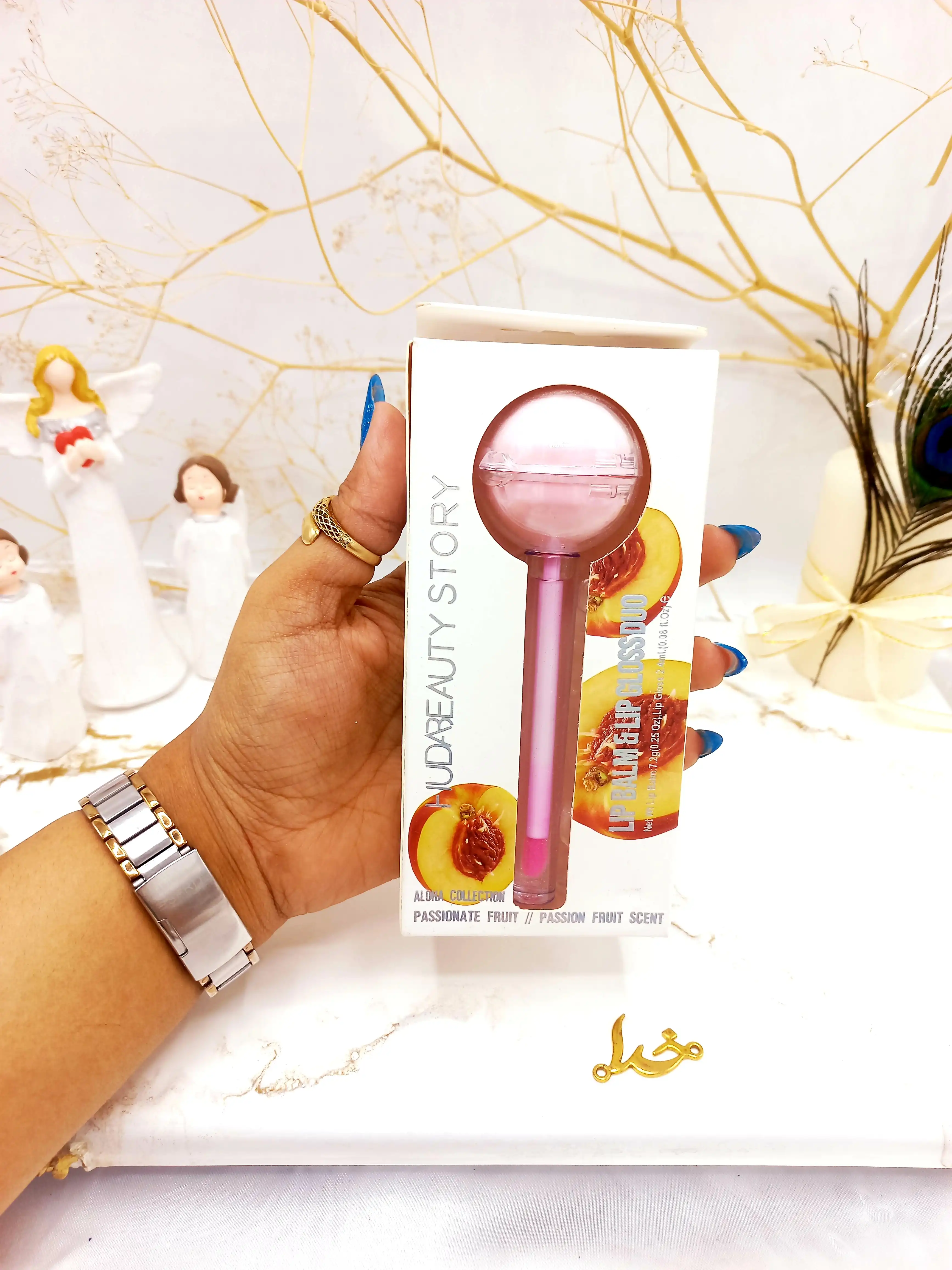 برق لب و بالم لب آبنباتی شلیل هدا بیوتی استوری HUDA BEAUTY STORY