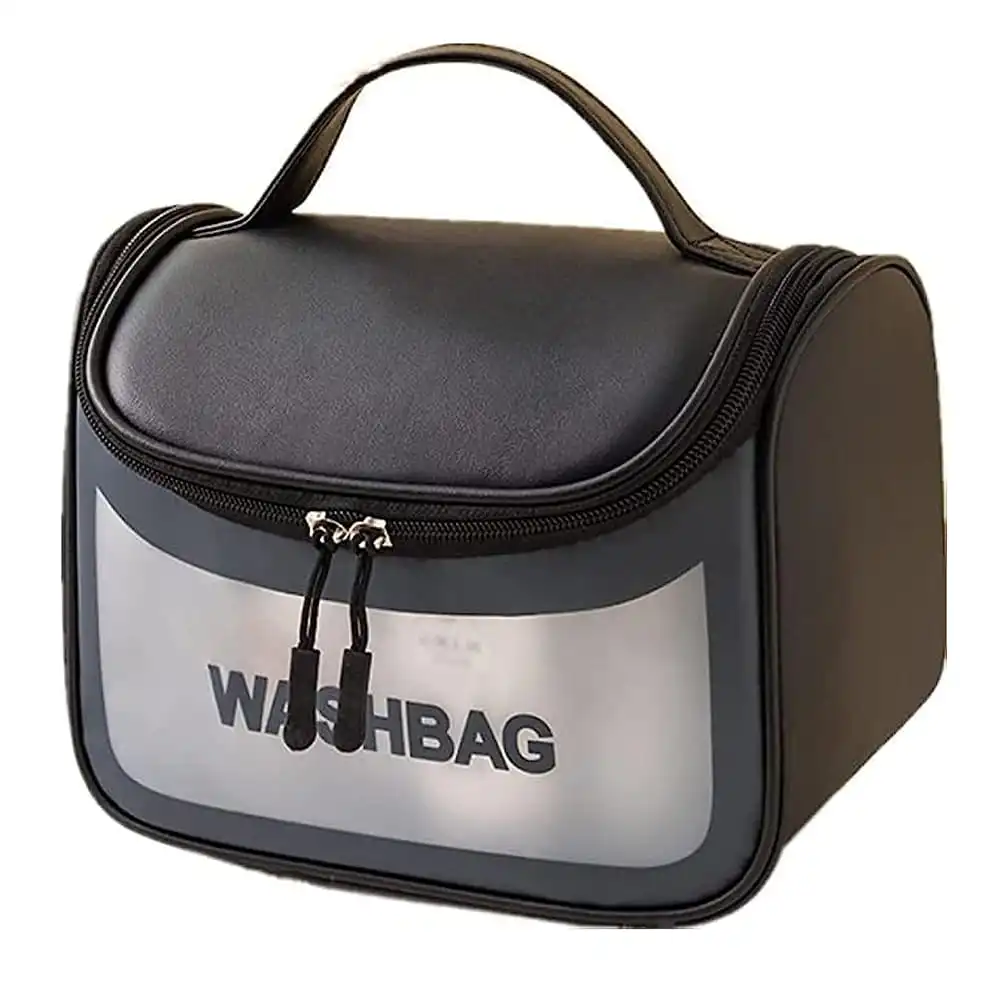 کیف آرایشی واشبگ بیضی مشکی سایز بزرگ  WASHBAG