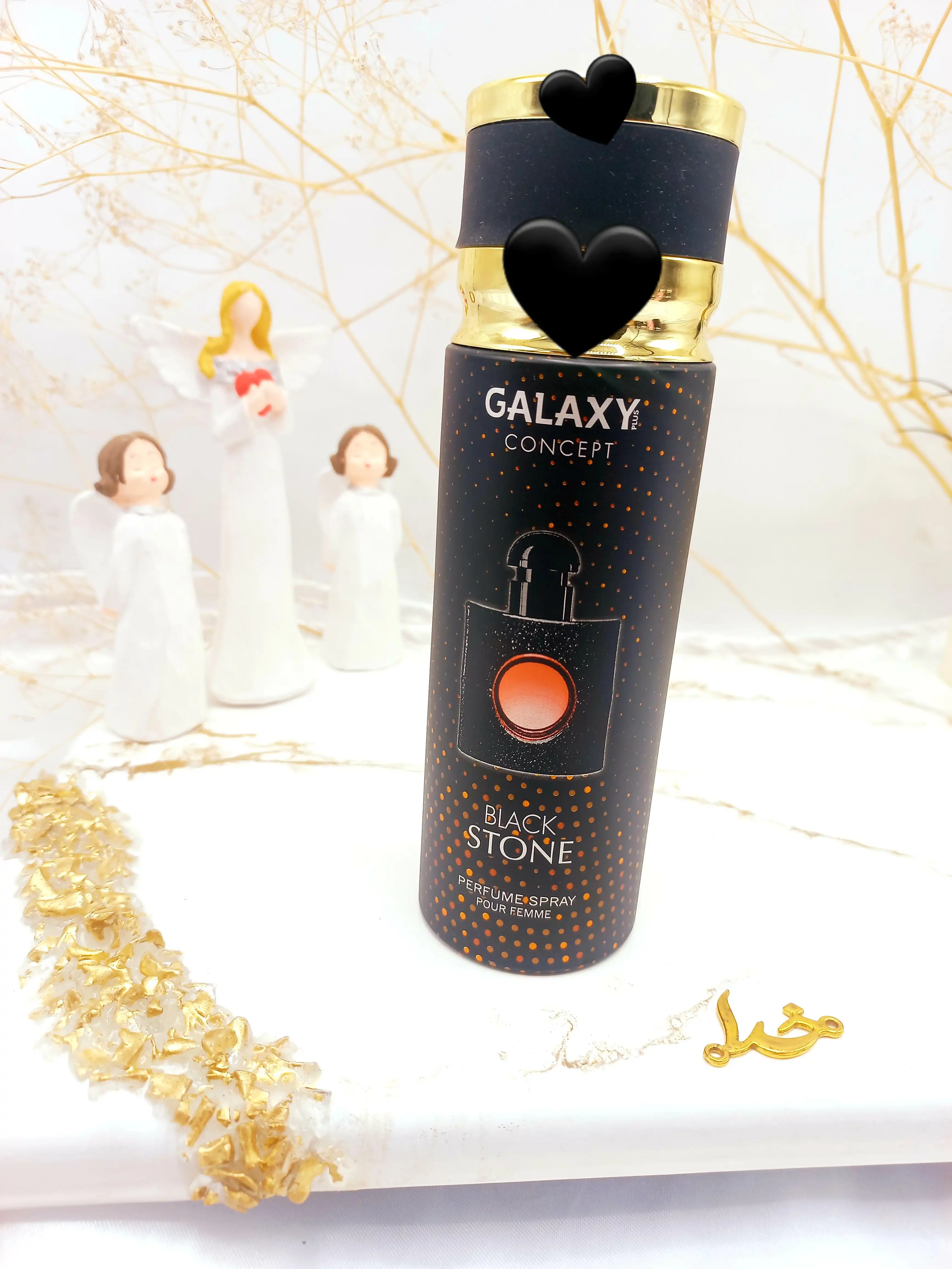 اسپری خوشبو کننده زنانه گلکسی GALAXY مدل  BLAC STONE کد B9156