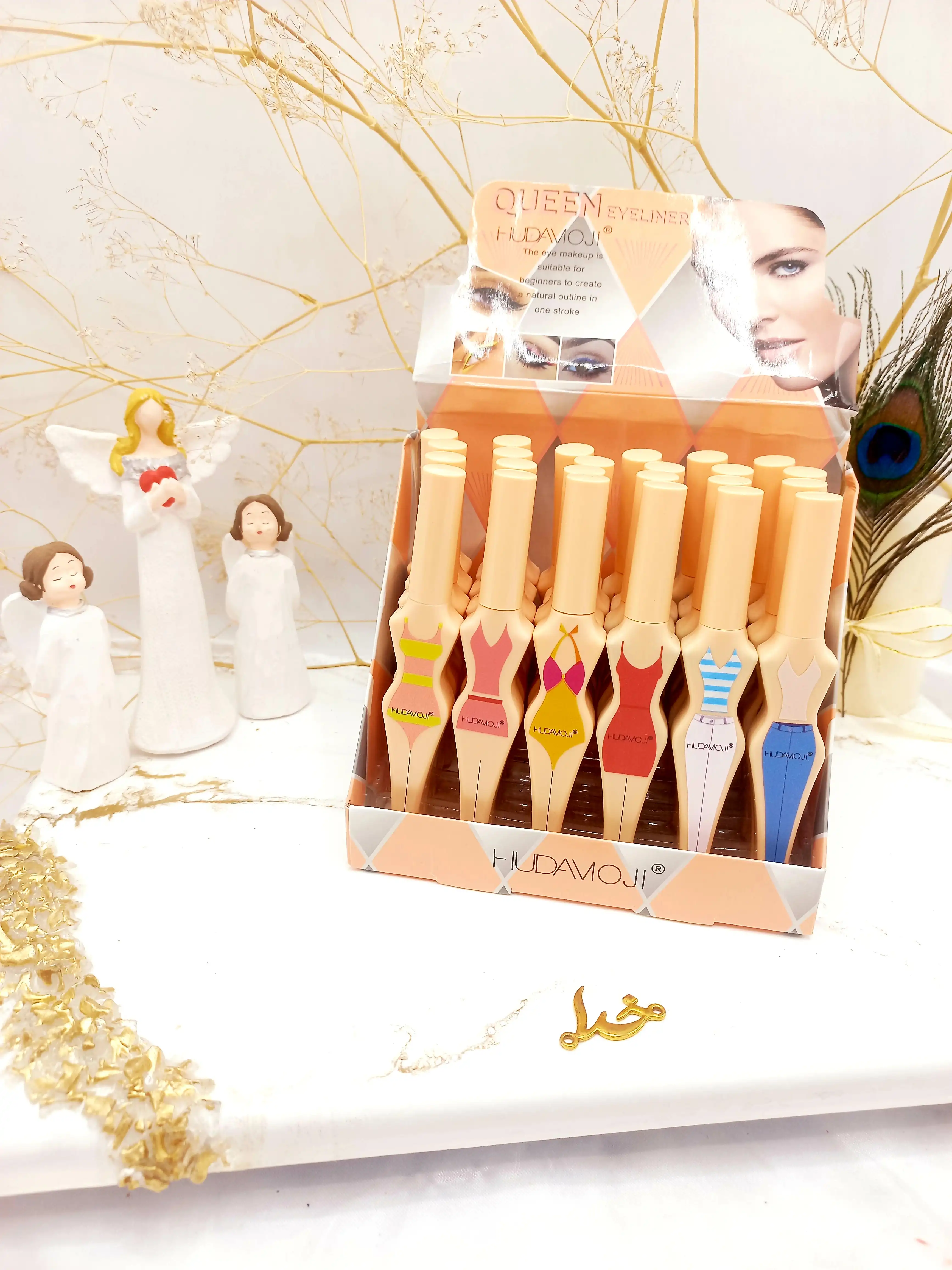 پک 6عددی خط چشم مویی رنگی هدا موجی HUDA MOJI کد 3029
