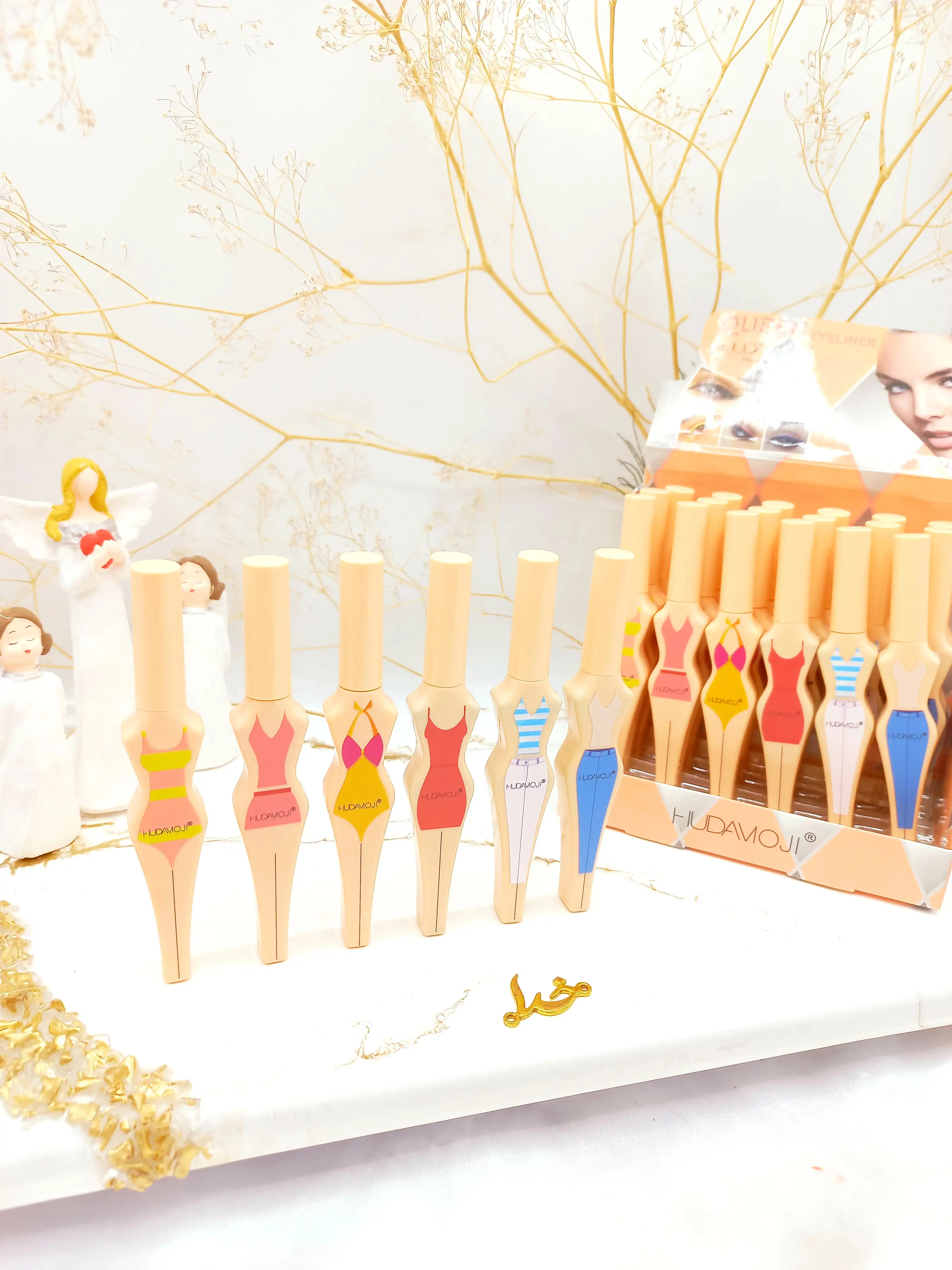 پک 6عددی خط چشم مویی رنگی هدا موجی HUDA MOJI کد 3029