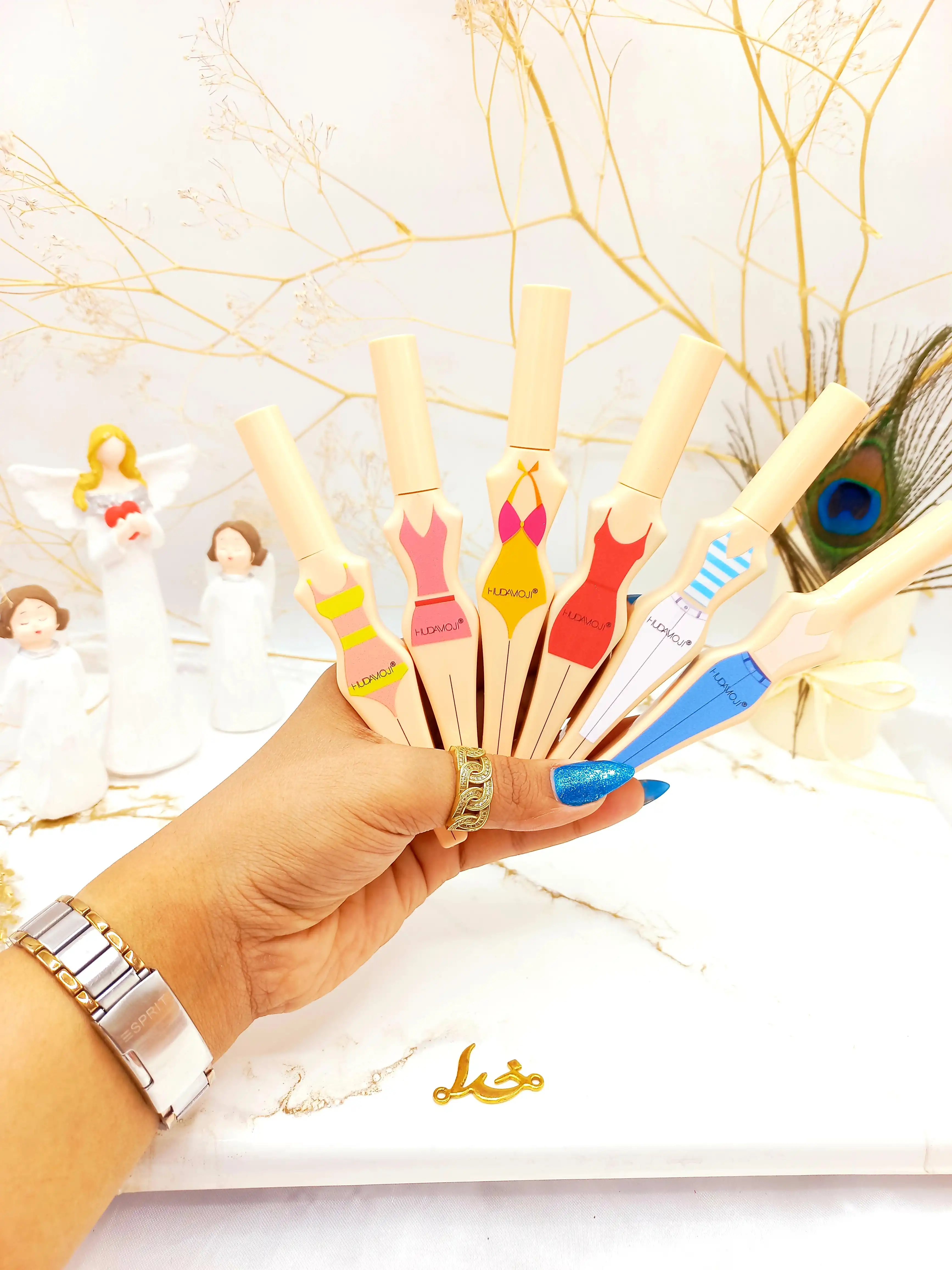 پک 6عددی خط چشم مویی رنگی هدا موجی HUDA MOJI کد 3029