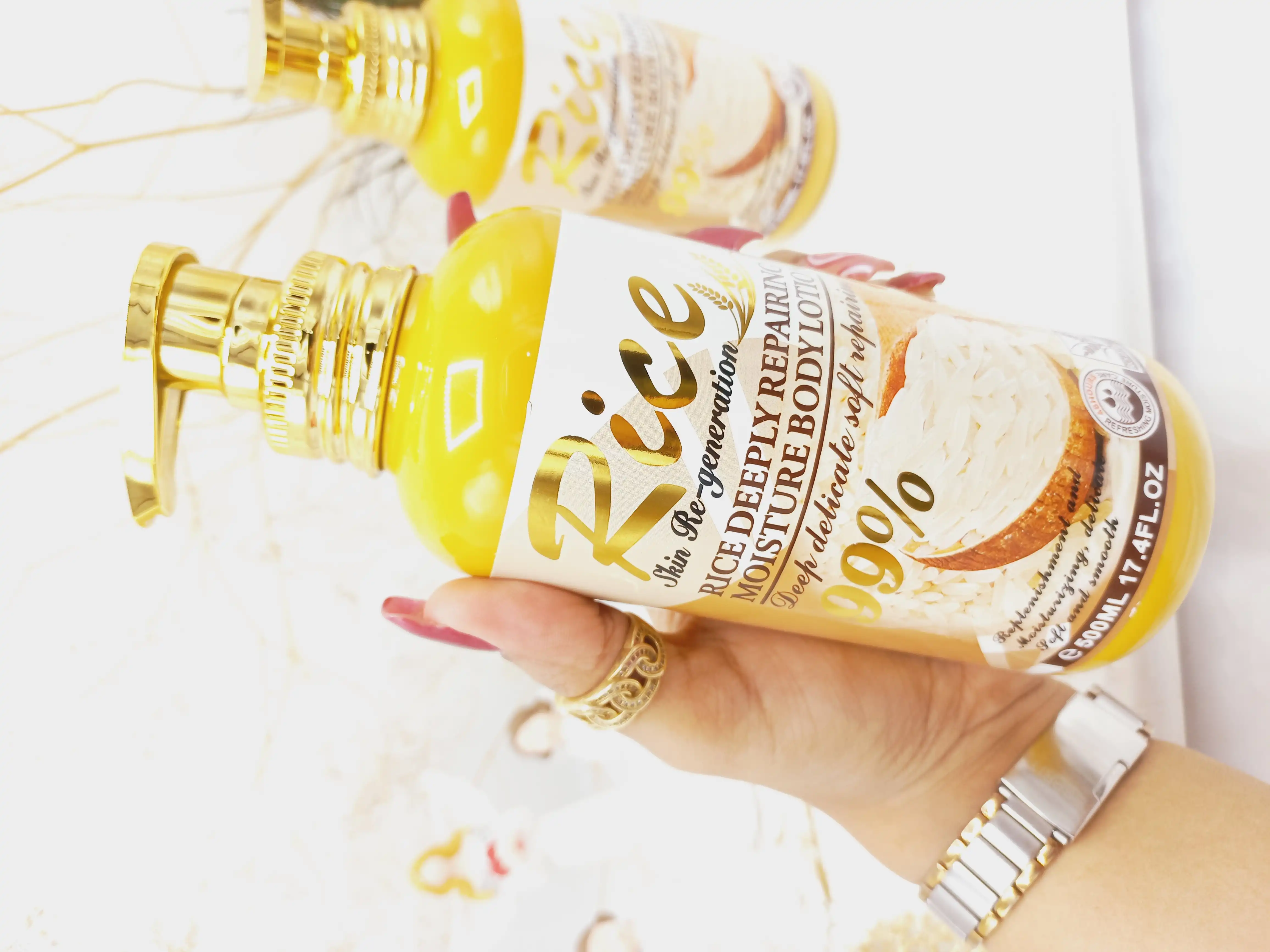 لوسیون بدن عصاره برنج وکالی Wokali 99% 500 میل کد WKL723