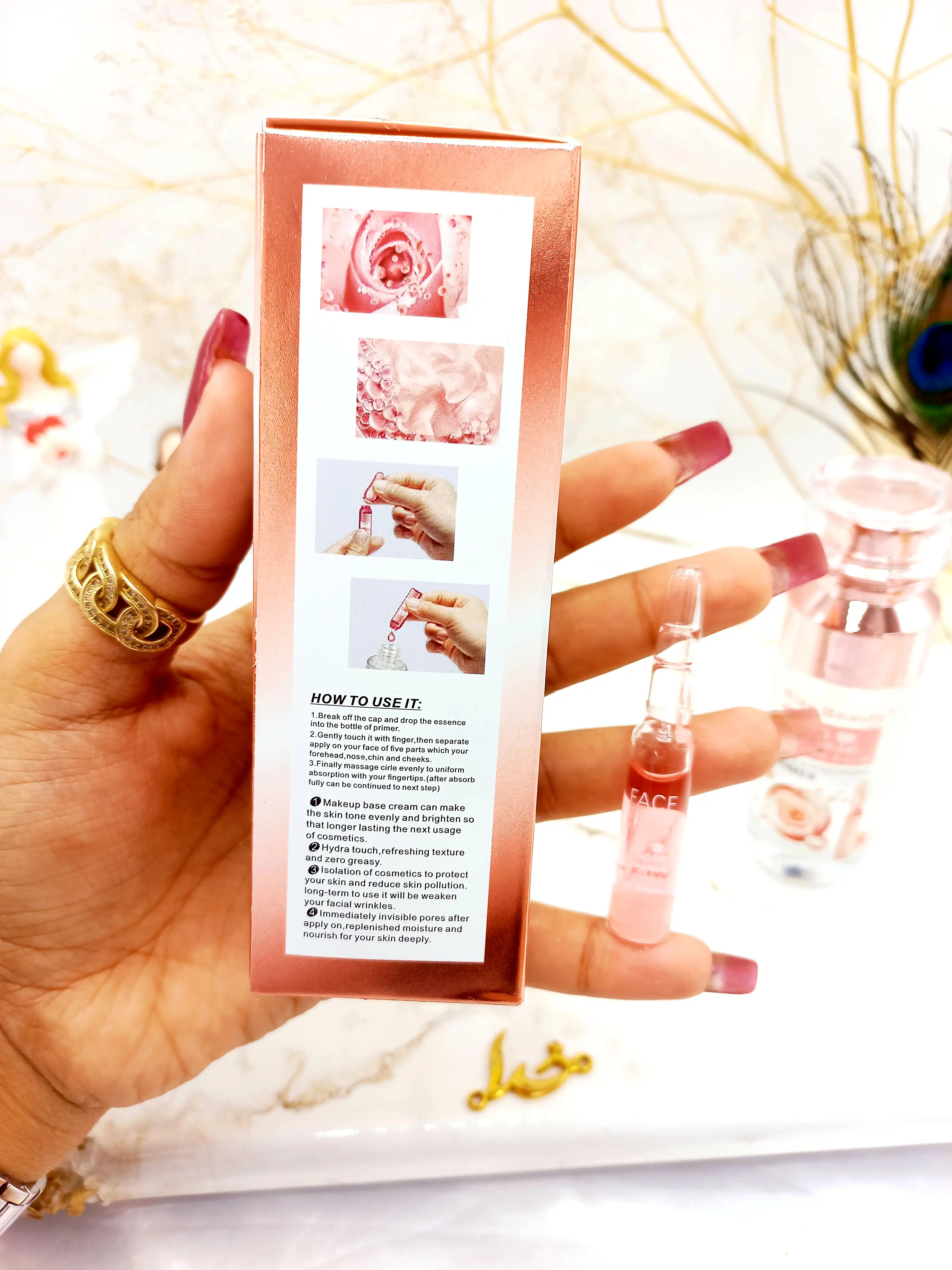 سرم صورت و پرایمر گل رز کیس بیوتی kiss beauty کد 68218082022