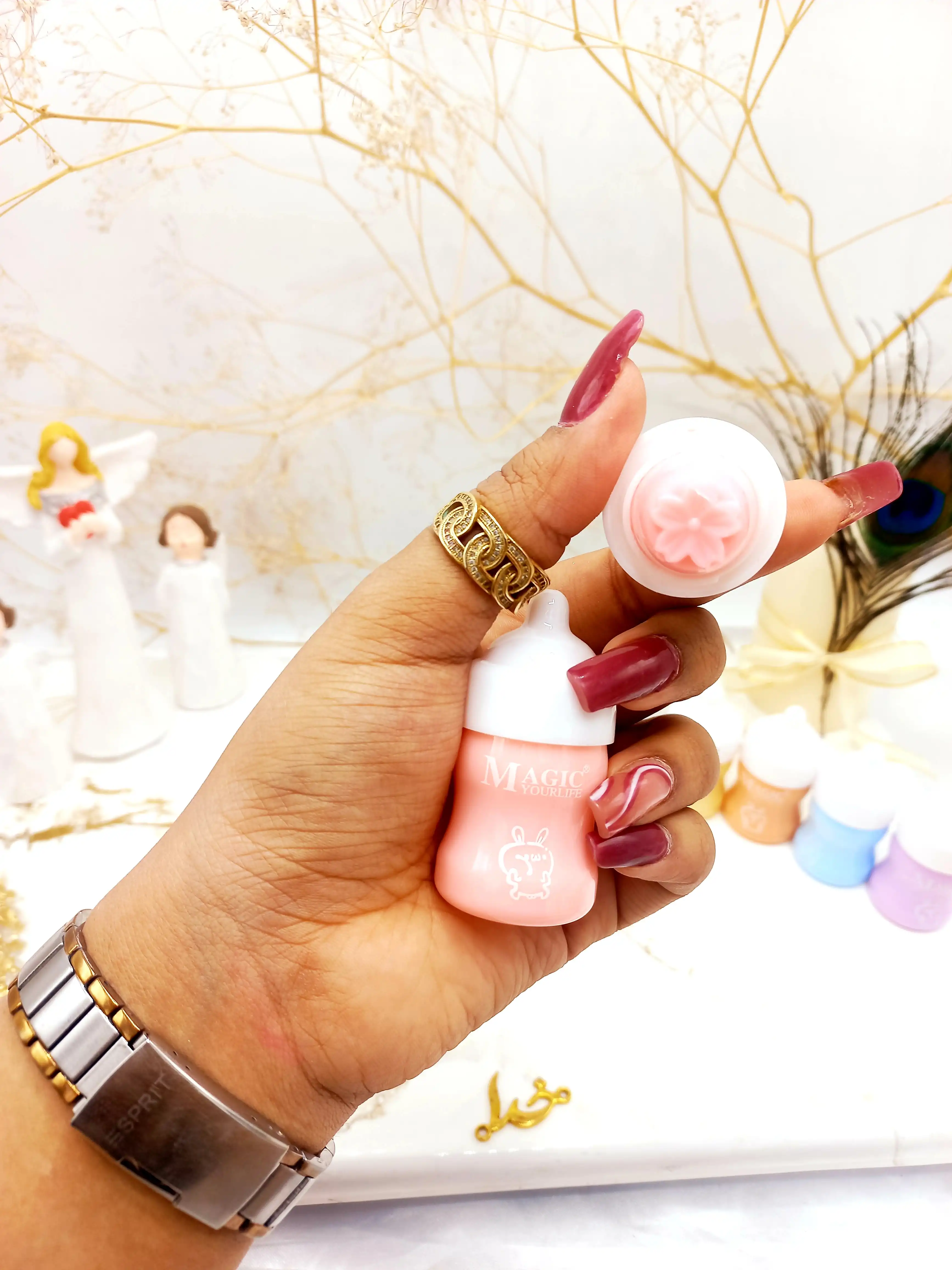 بالم لب فانتزی طرح شیشه شیر مجیک MAGIC کد LS835