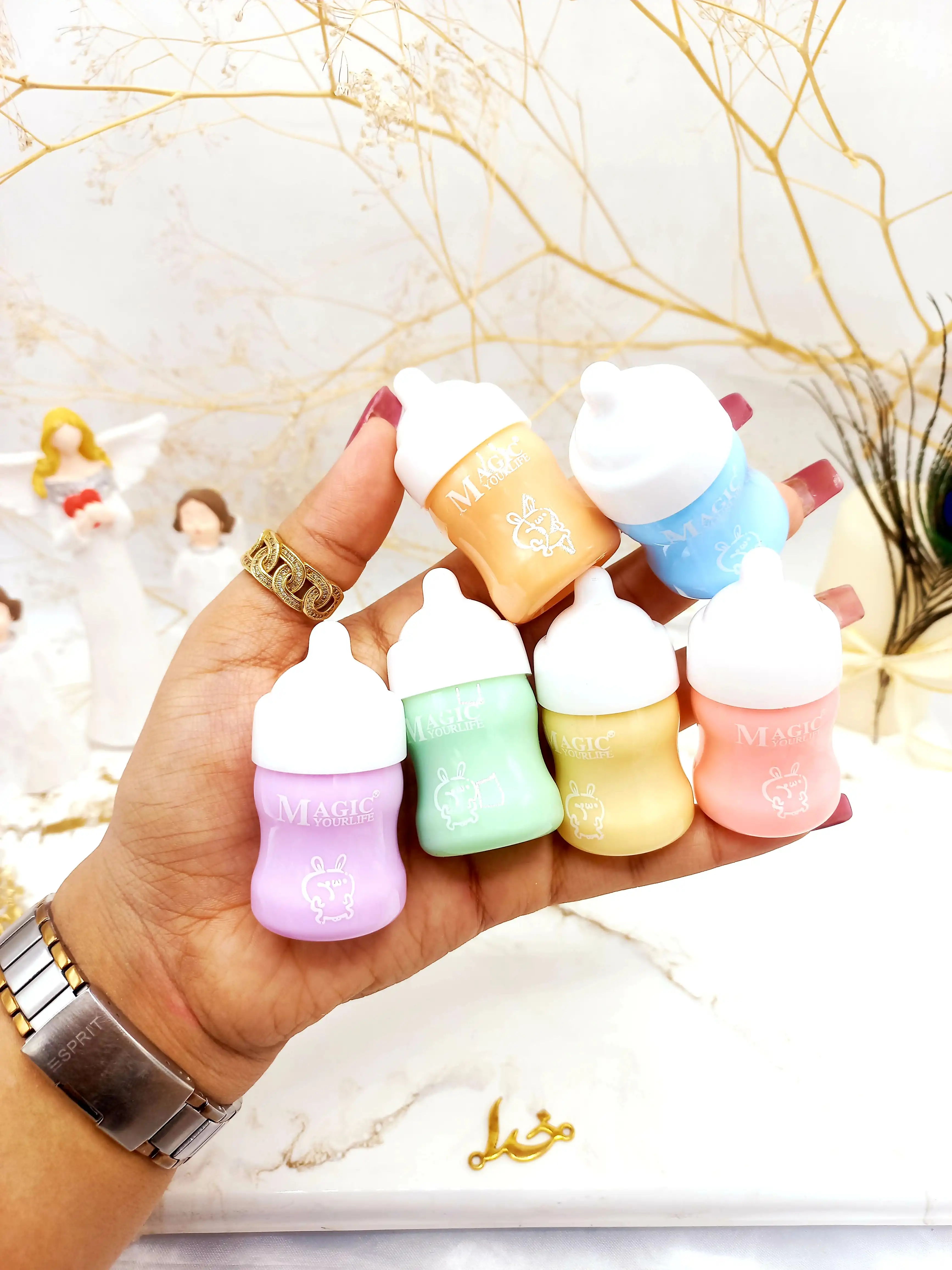 بالم لب فانتزی طرح شیشه شیر مجیک MAGIC کد LS835