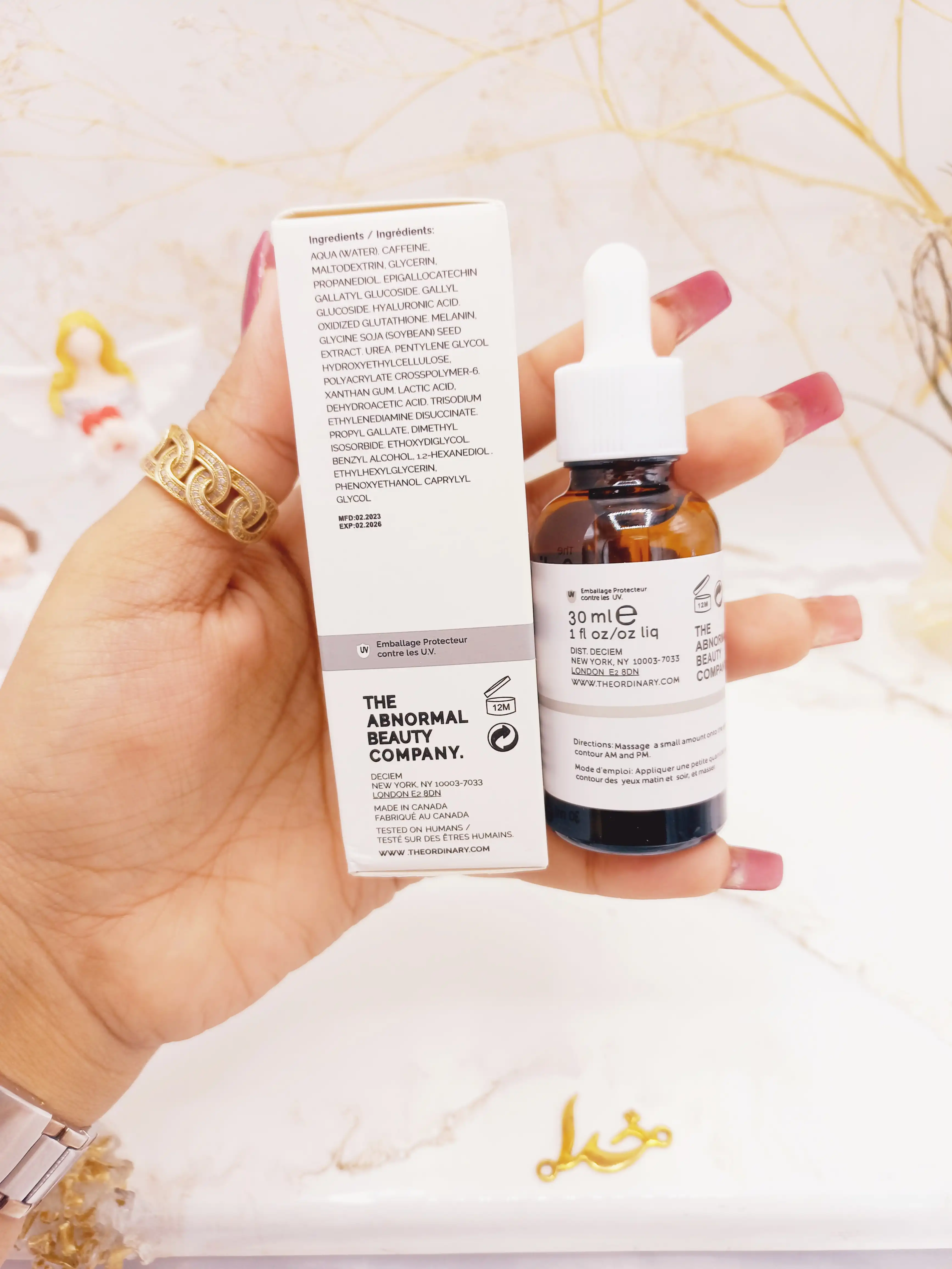 سرم ضد تیرگی و پف دور چشم کافئین حجم 30 میل اوردینری ordinarily