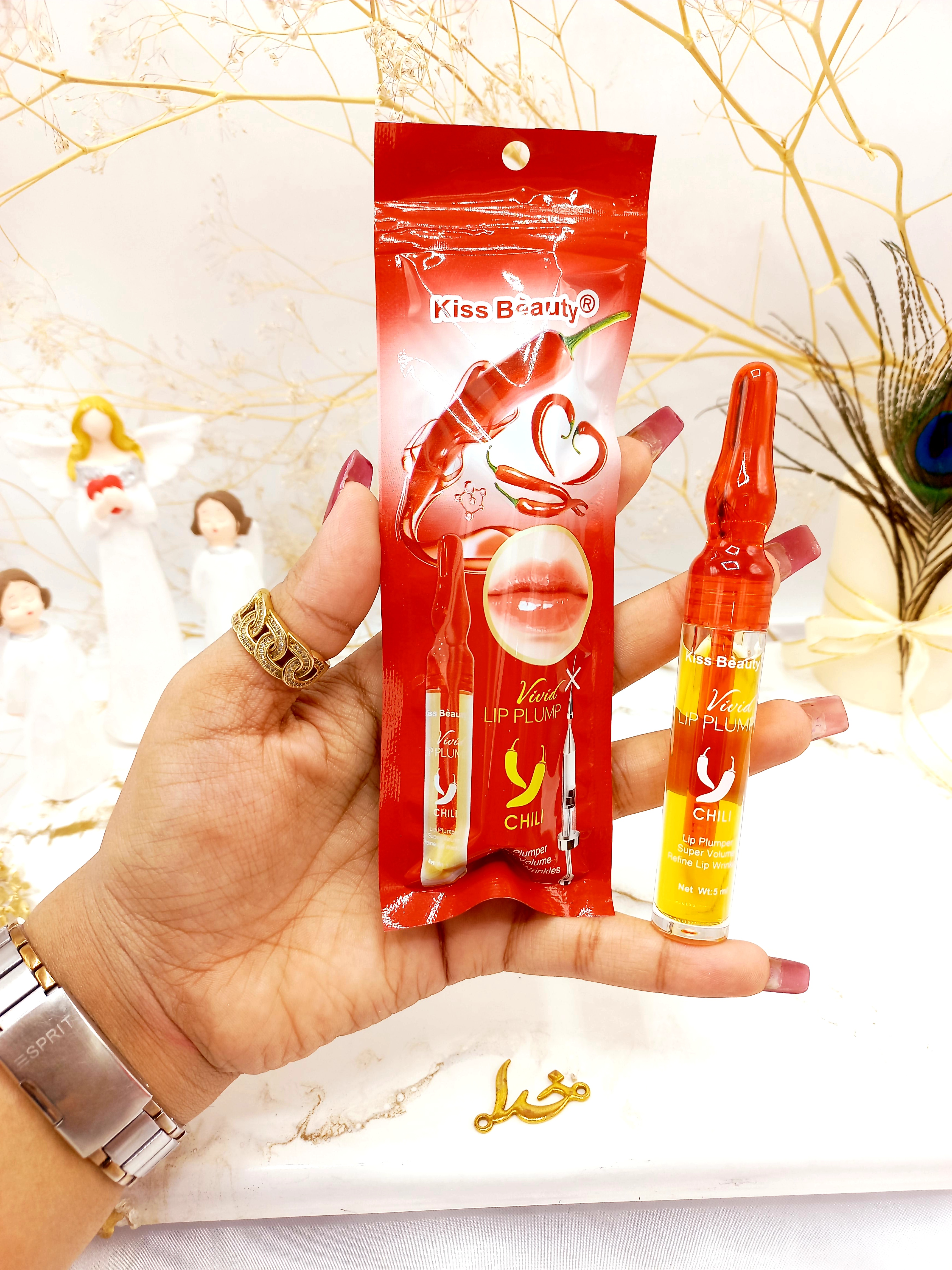 حجم دهنده لب آمپولی فلفلی کیس بیوتی kiss beauty کد 8191