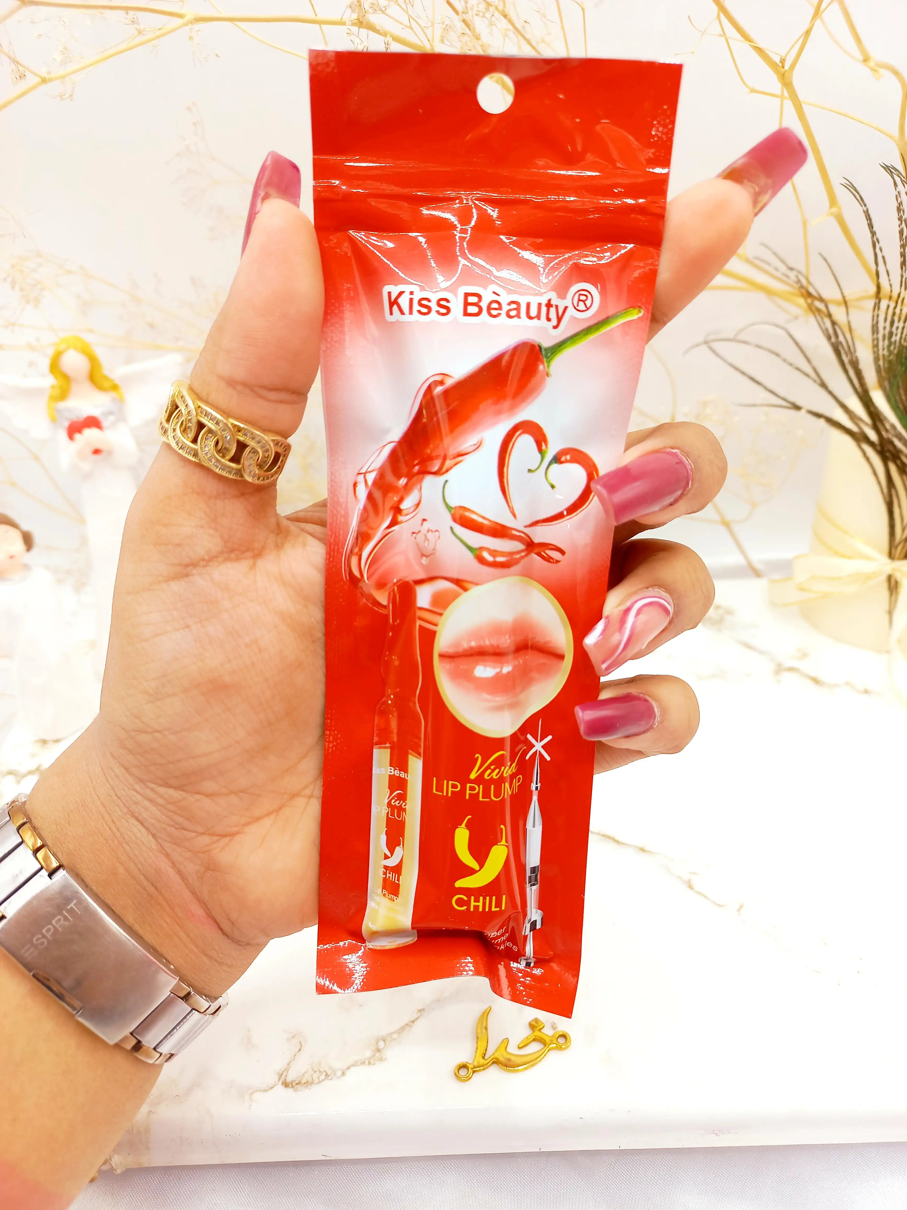 حجم دهنده لب آمپولی فلفلی کیس بیوتی kiss beauty کد 70600