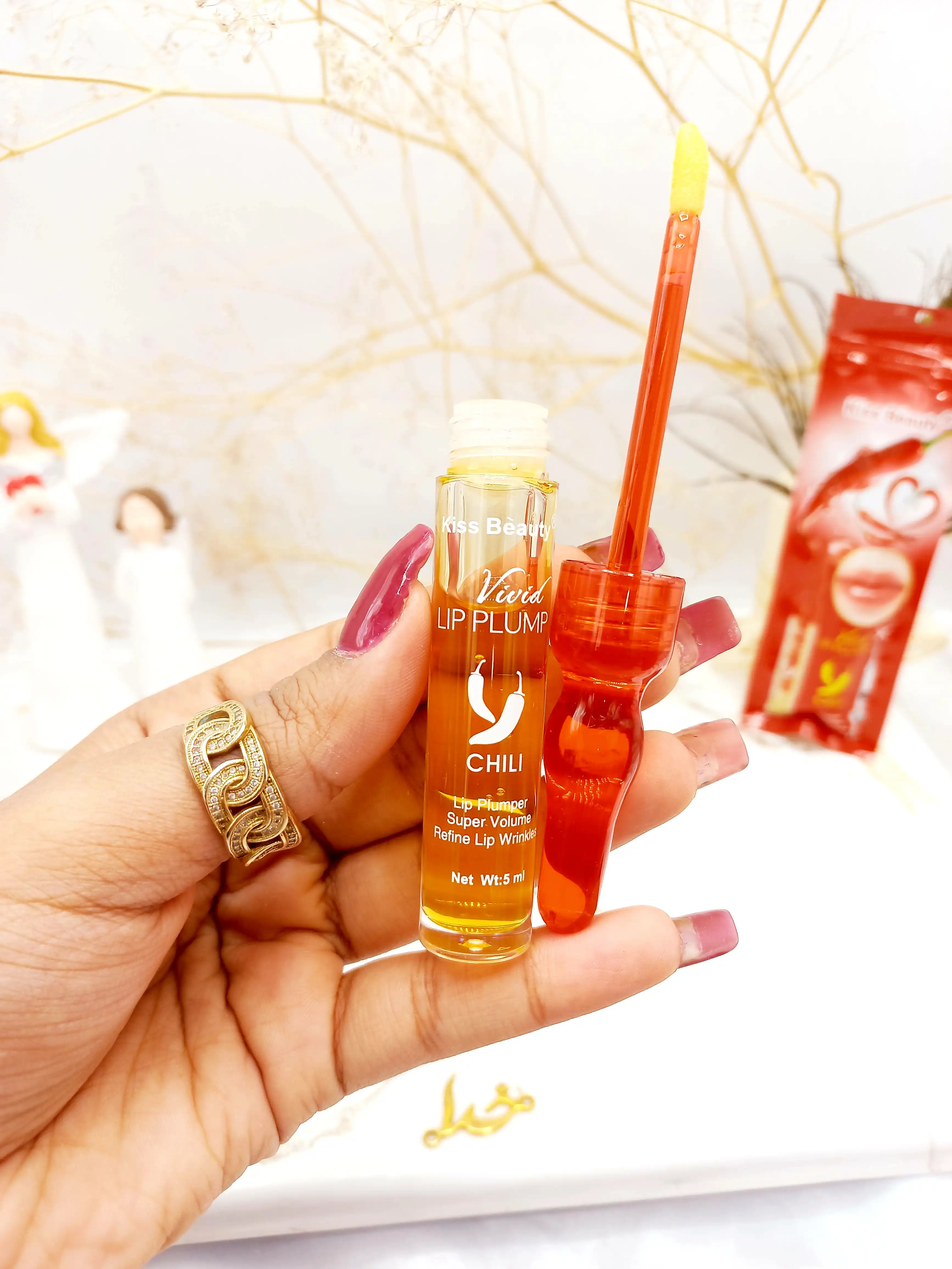 حجم دهنده لب آمپولی فلفلی کیس بیوتی kiss beauty کد 70600