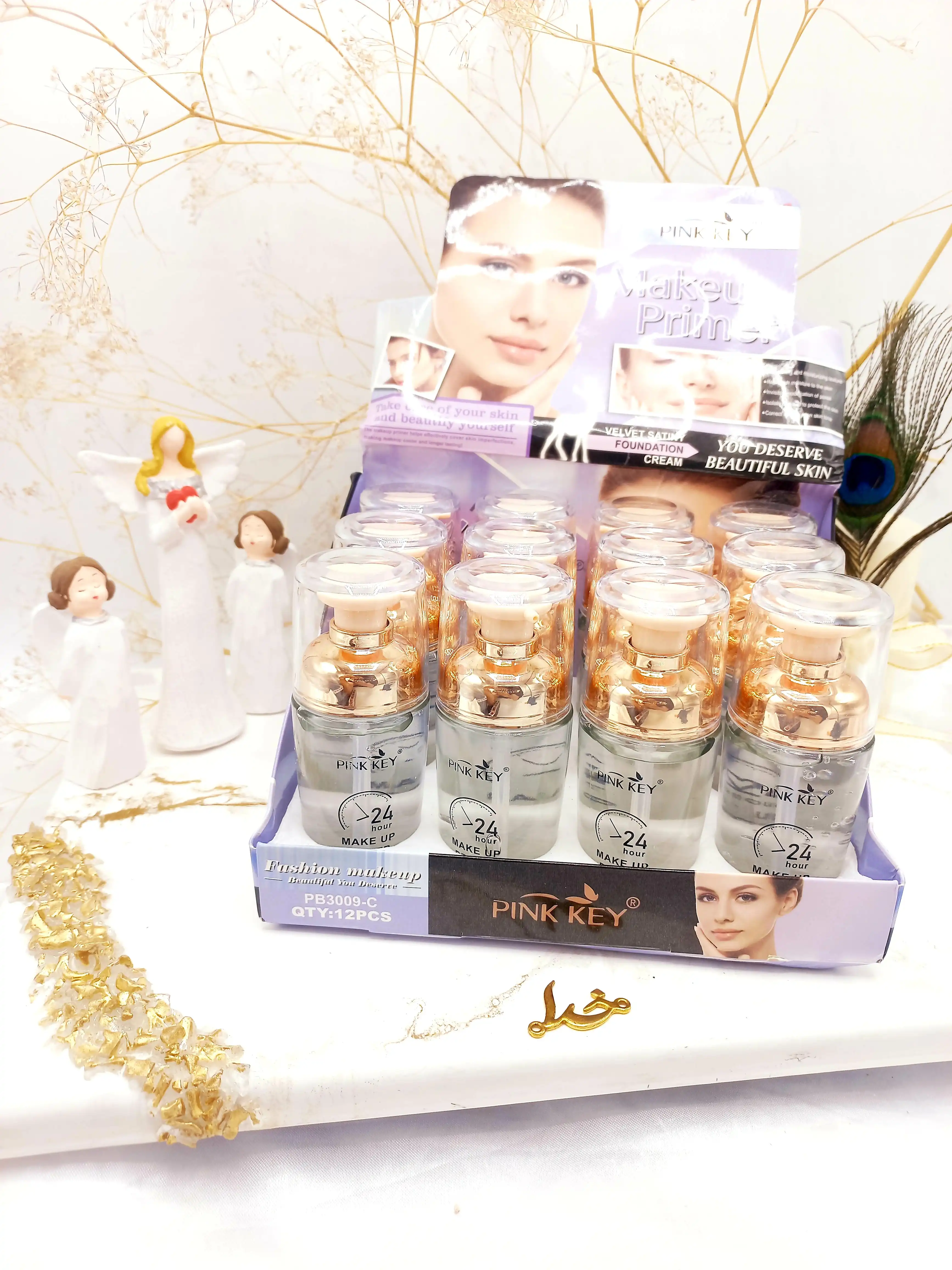 پرایمر زیر ساز آرایش 24 ساعته پینک کی pink key کد pb3009c