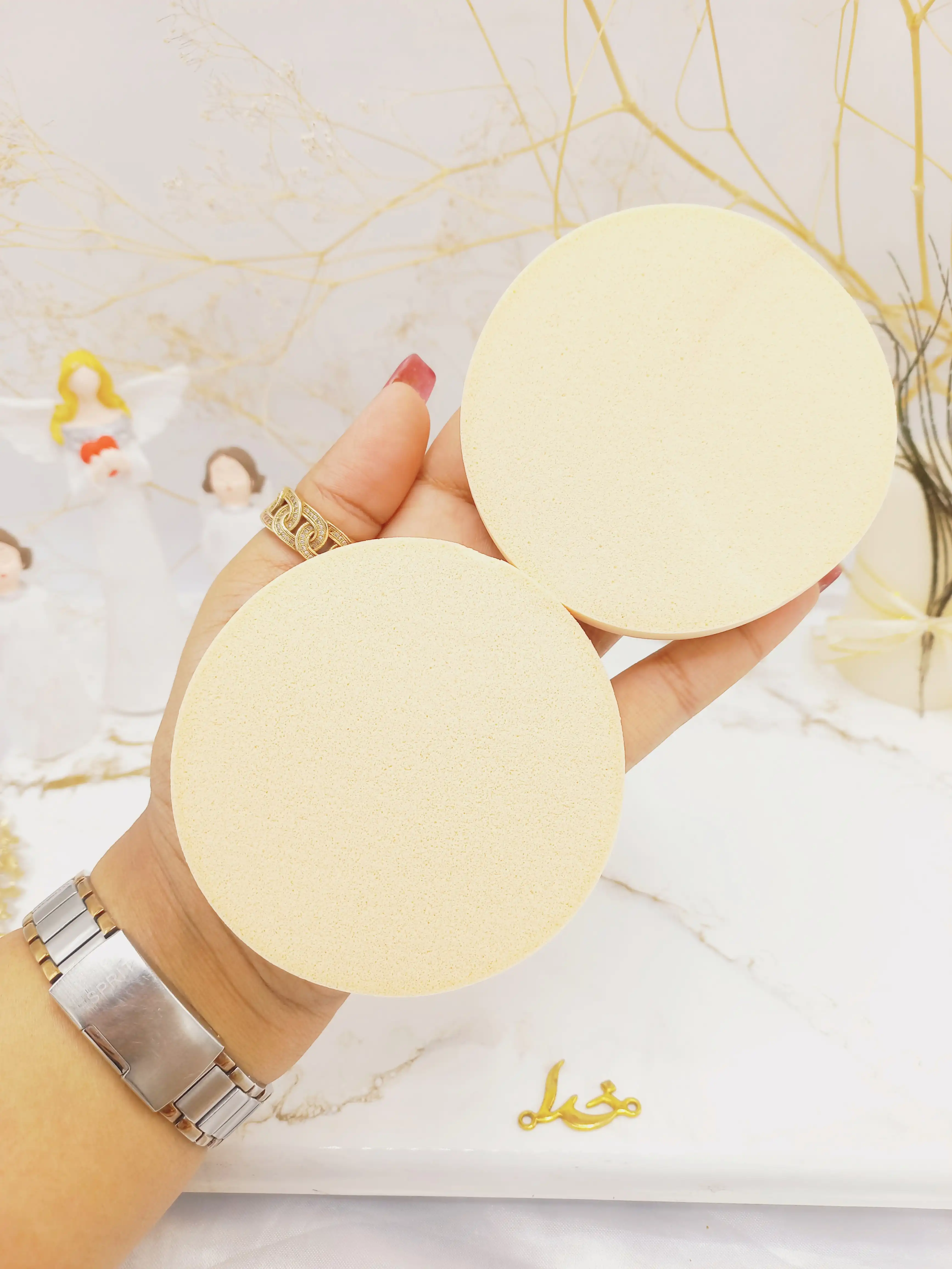 پد آرایش بزرگ مخصوص میکاپ بسته دو عددی پینک کی pink key کد pt1129 کیفیت عالی