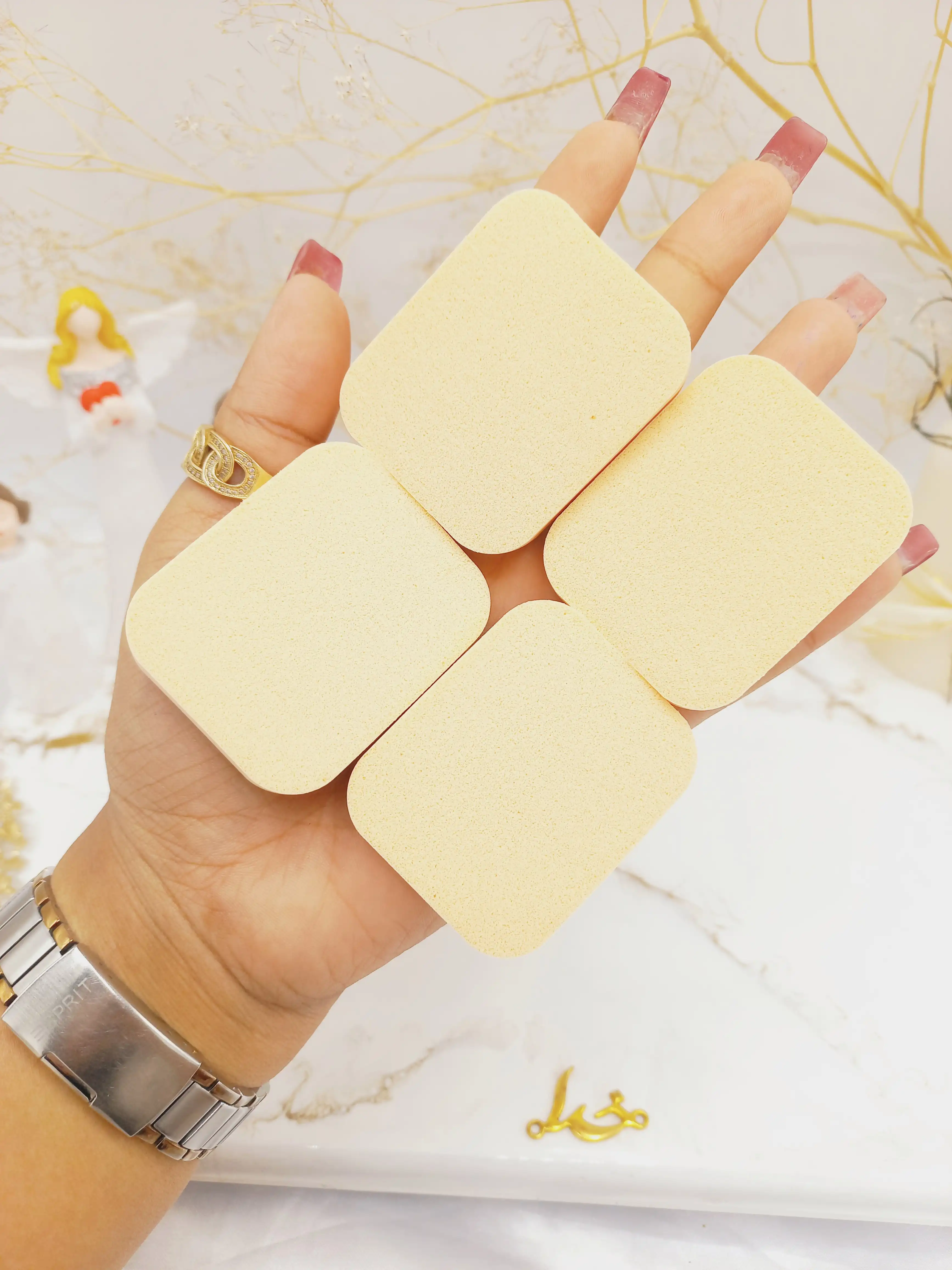 پد آرایش 4 تکه اورجینال makeup puff کد ct434