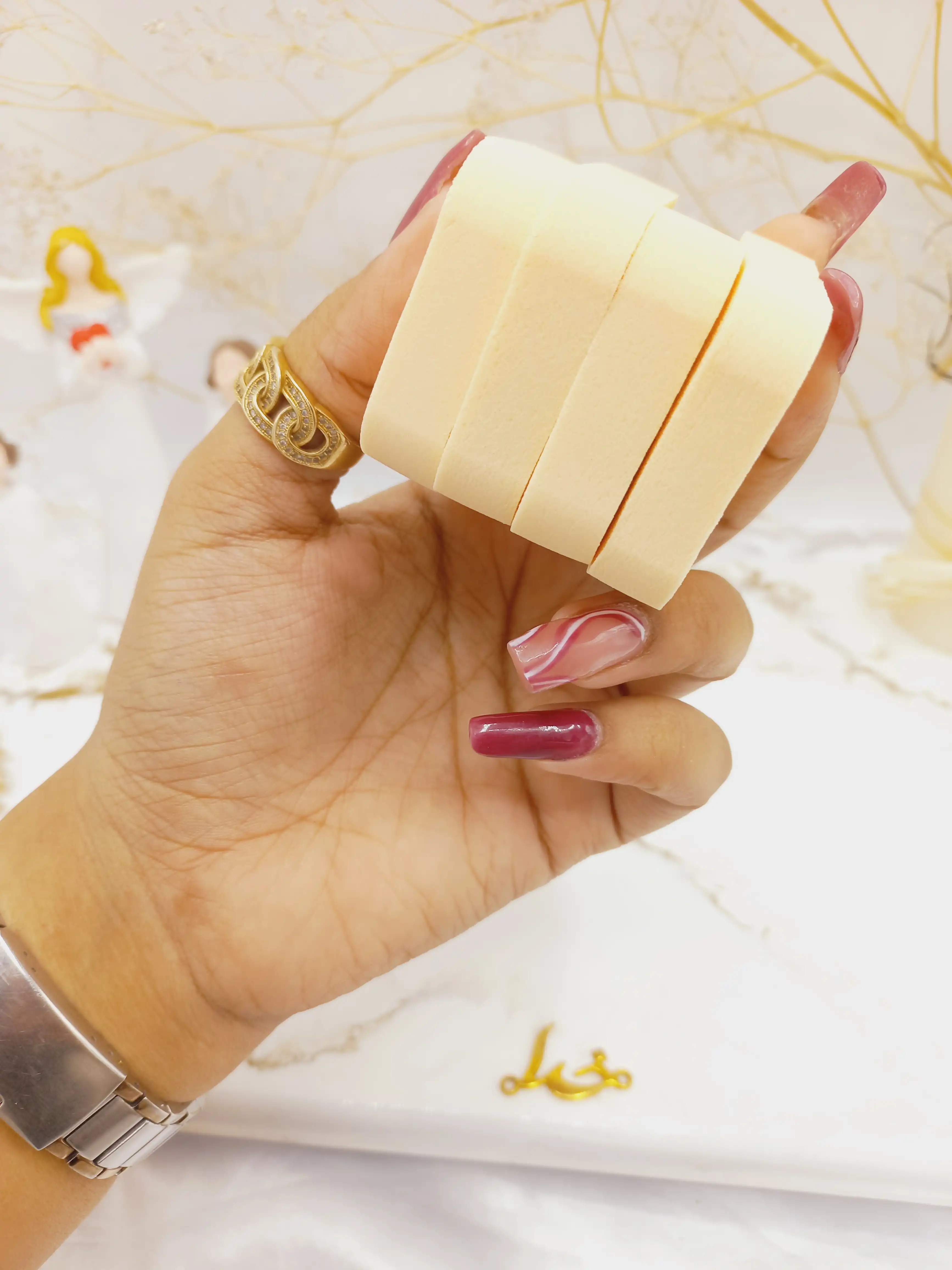 پد آرایش 4 تکه اورجینال makeup puff کد ct434