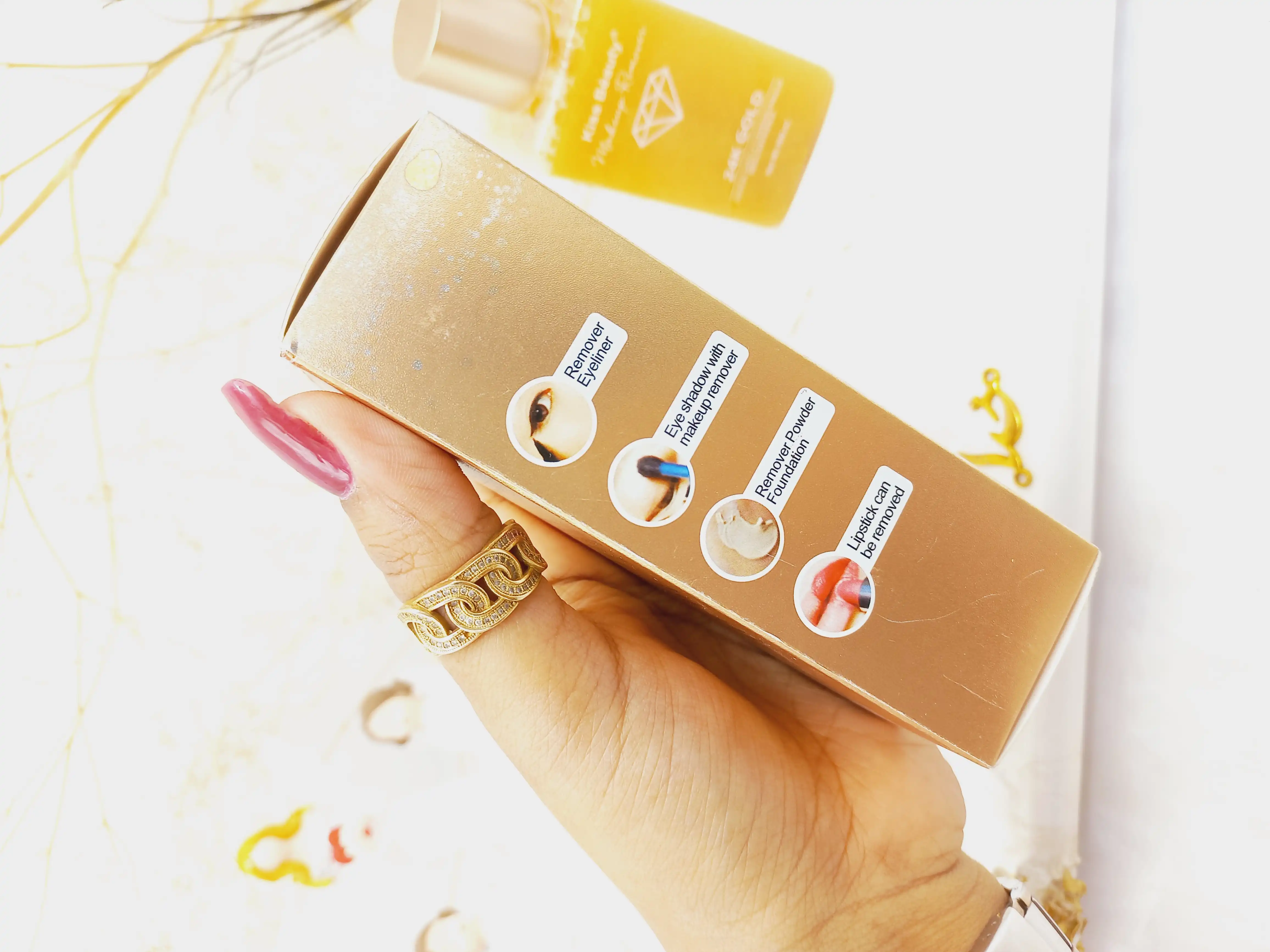 میسلار واتر سفید کننده طلا کیس بیوتی kiss Beauty کد 1982