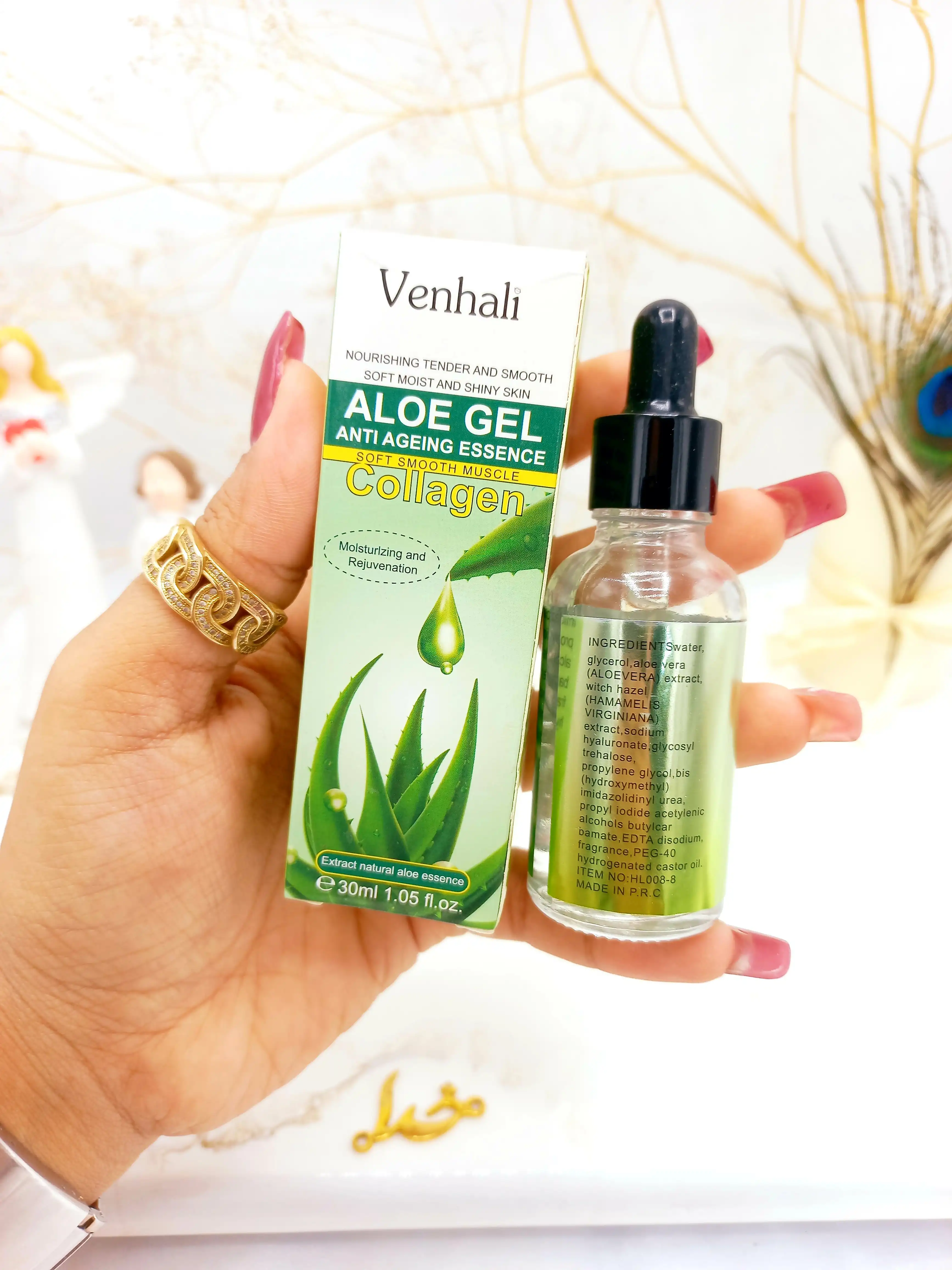 سرم کلاژن ساز و آبرسان آلوئه ورا Venhali کد Hl008