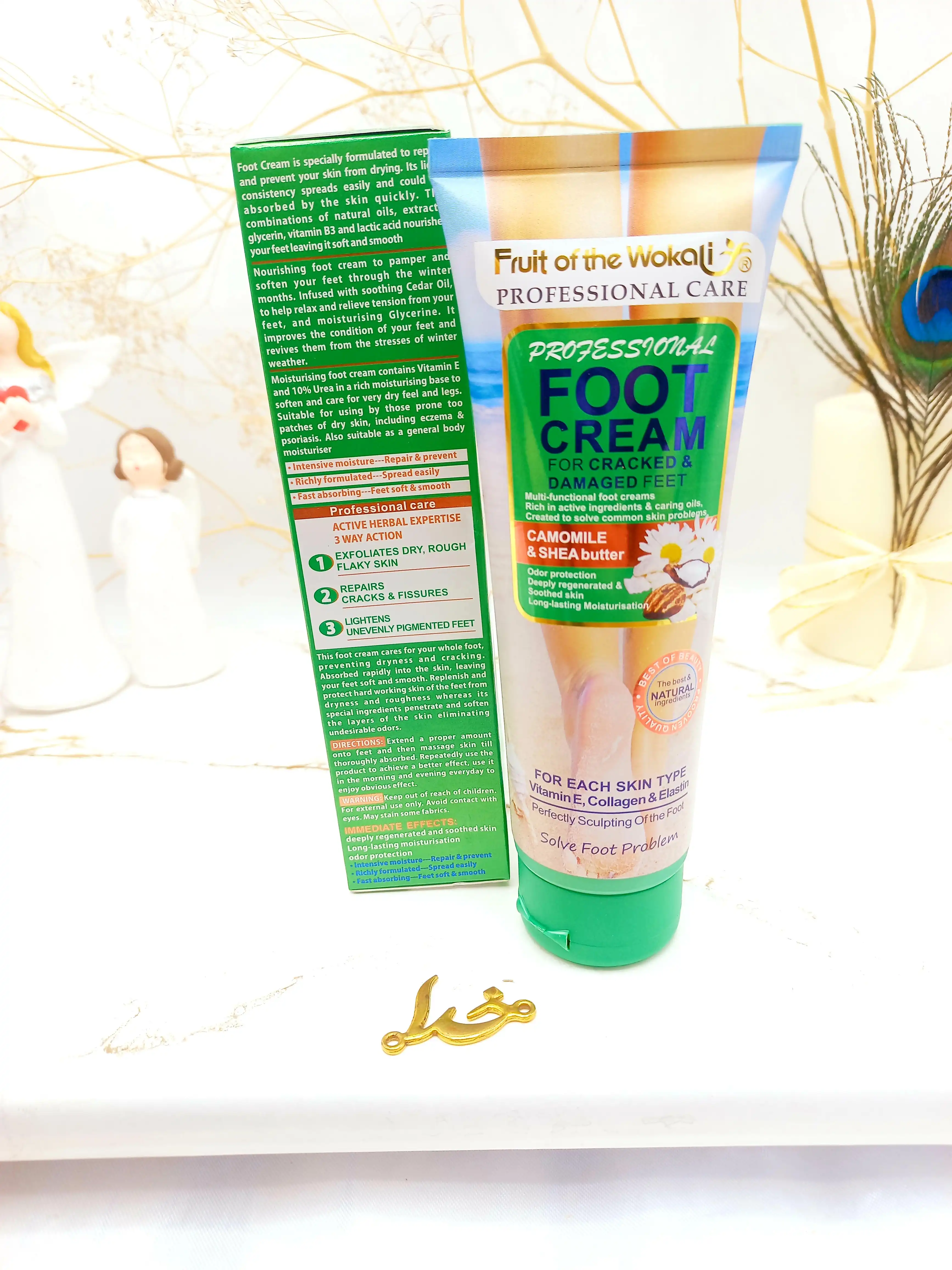 کرم رفع خشکی و ترک پا بابونه و کره شیا وکالی WOKLAI کد WkL488