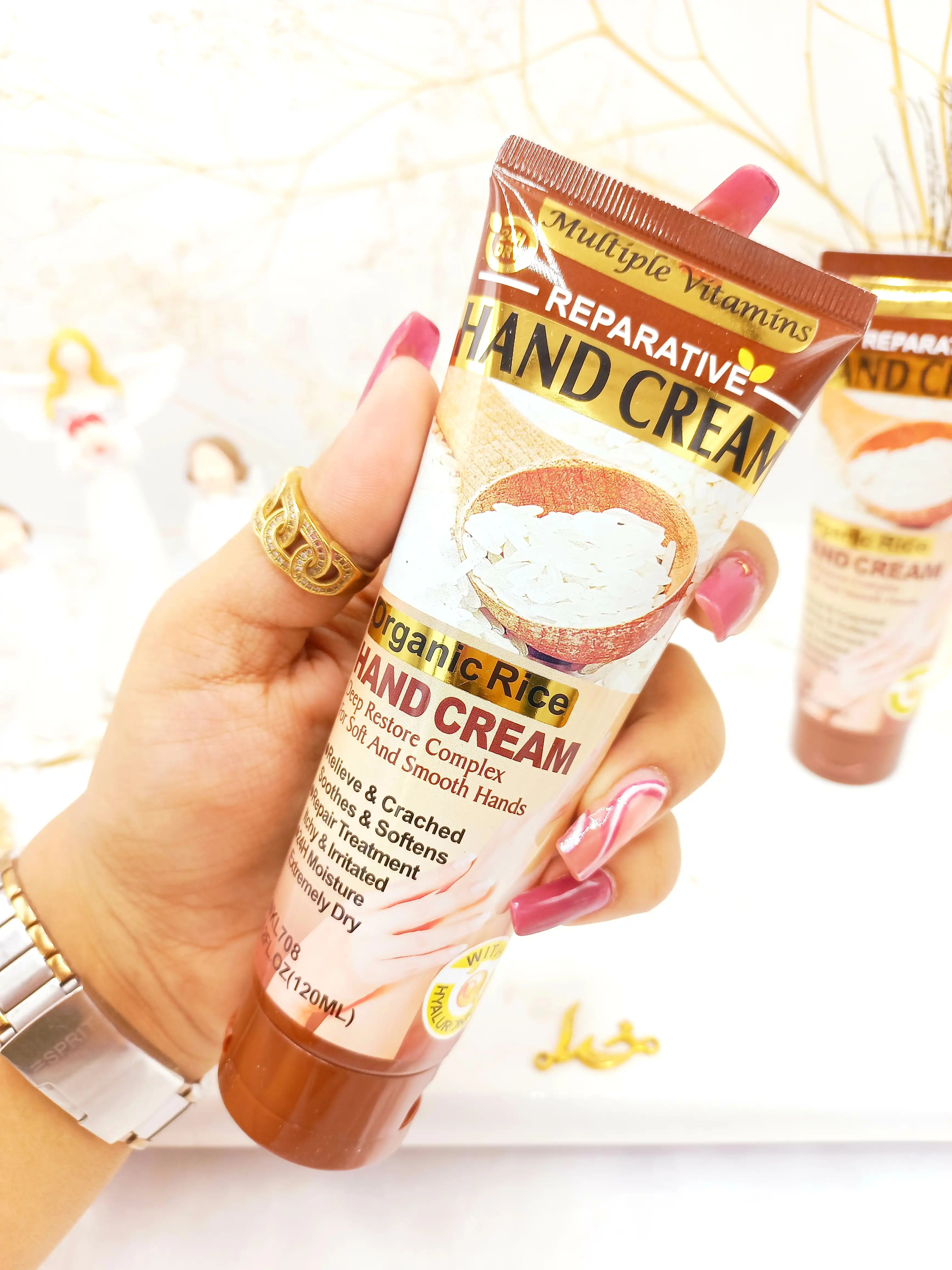 کرم مرطوب کننده و ترمیم کننده دست عصاره برنج وکالی کد WKL708