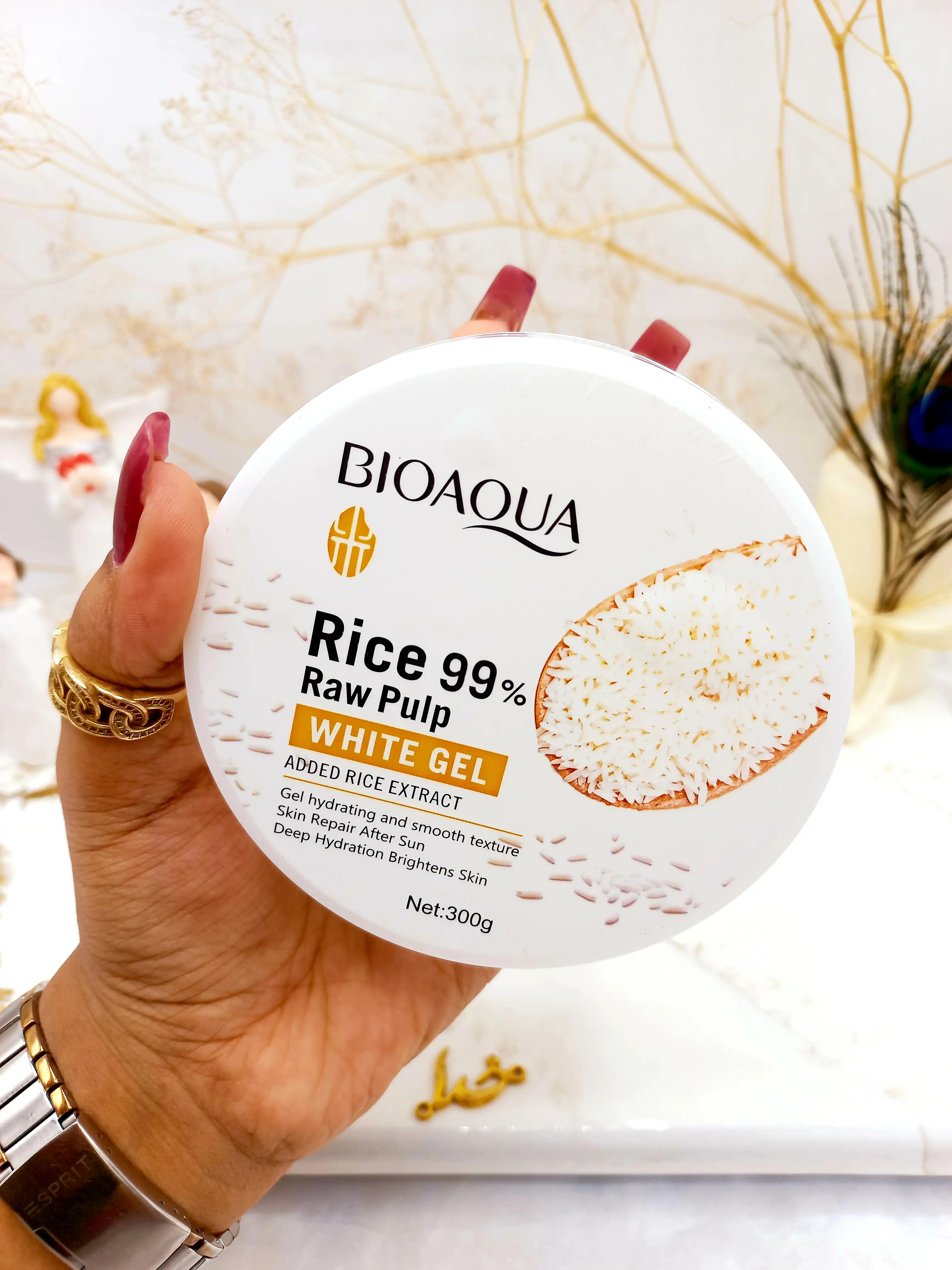 ژل روشن کننده قوی برنج خام 99 درصد بیوآکوا BIOAOUA کد BQY49017