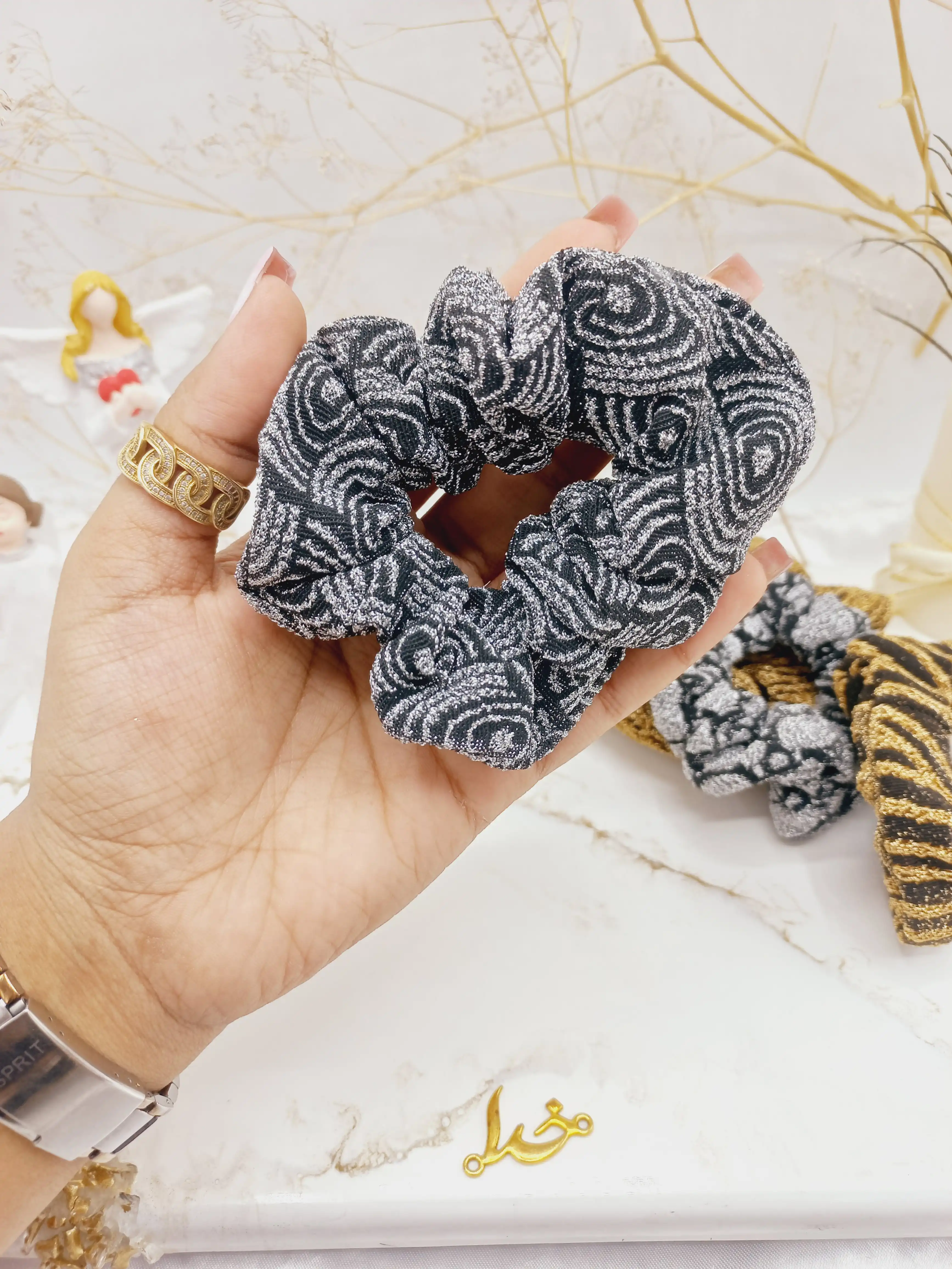 کش مو شیک زنانه جنس لمه طرح شماره 1