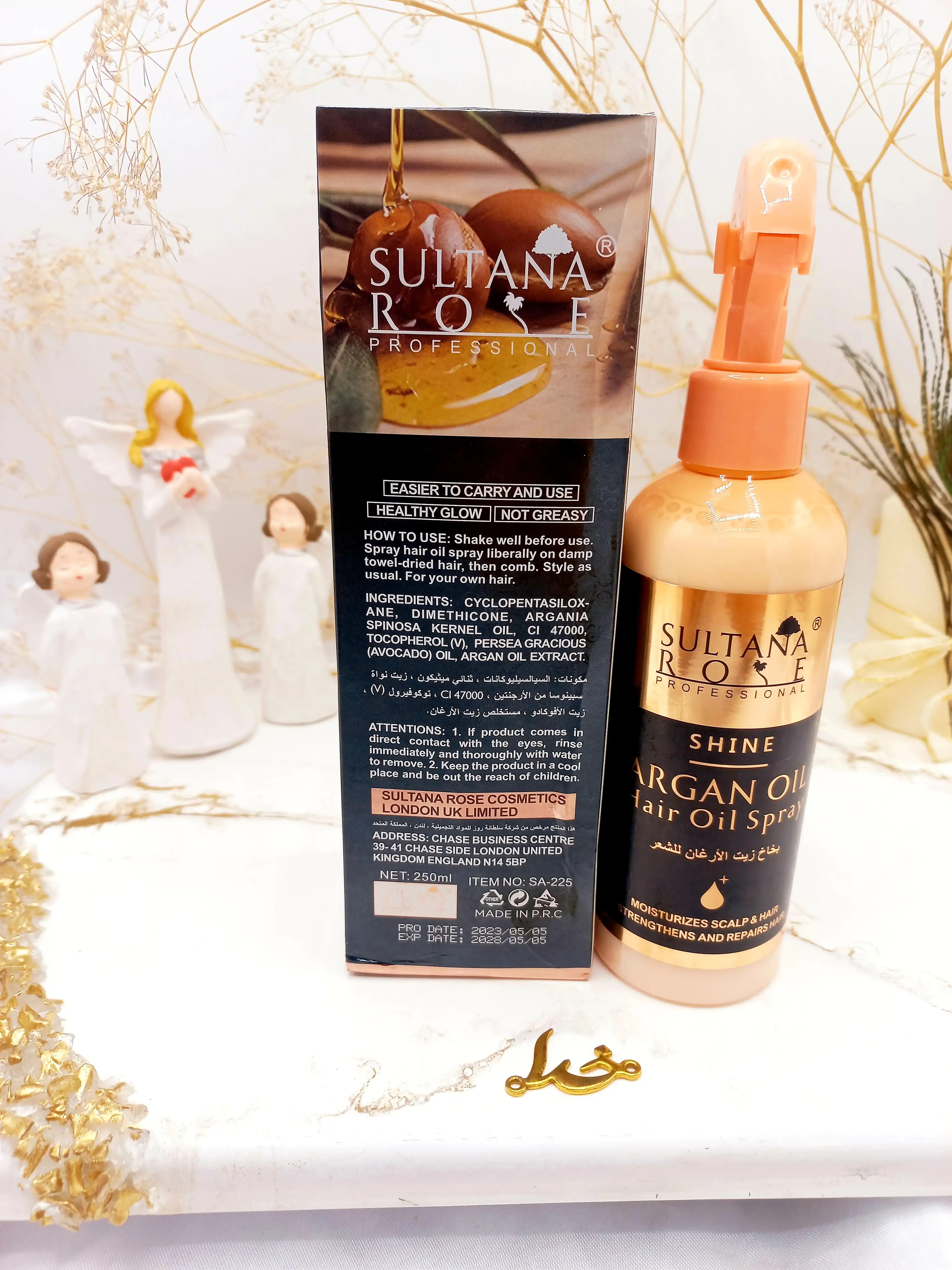 اسپری دو فاز مدل روغن آرگان حجم 250 میل برند راکو RAKO اصلی کد SA225