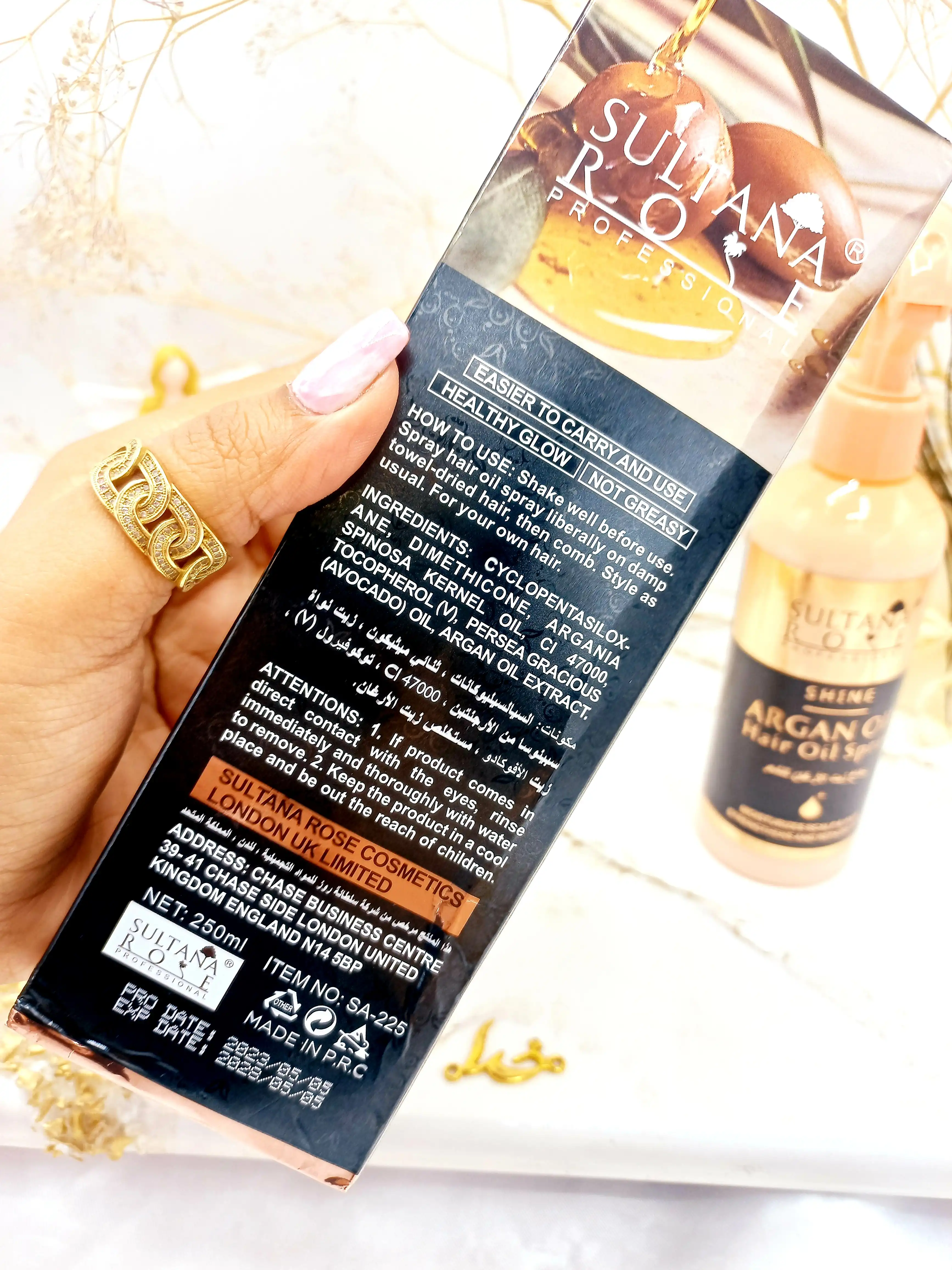 اسپری دو فاز مدل روغن آرگان حجم 250 میل برند راکو RAKO اصلی کد SA225