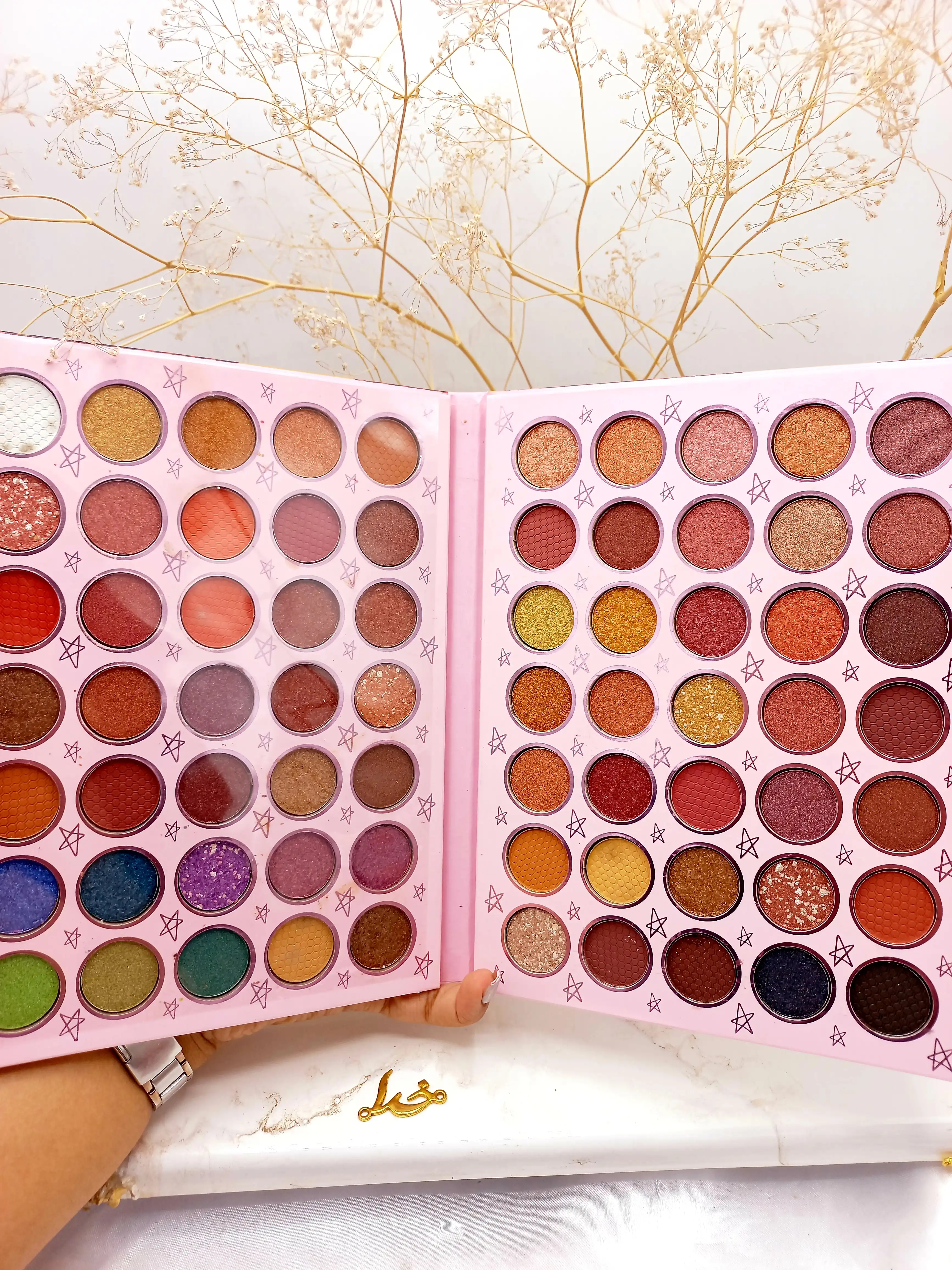 پالت سایه هفتاد رنگ طرح دختر فشن کد MWW_6003