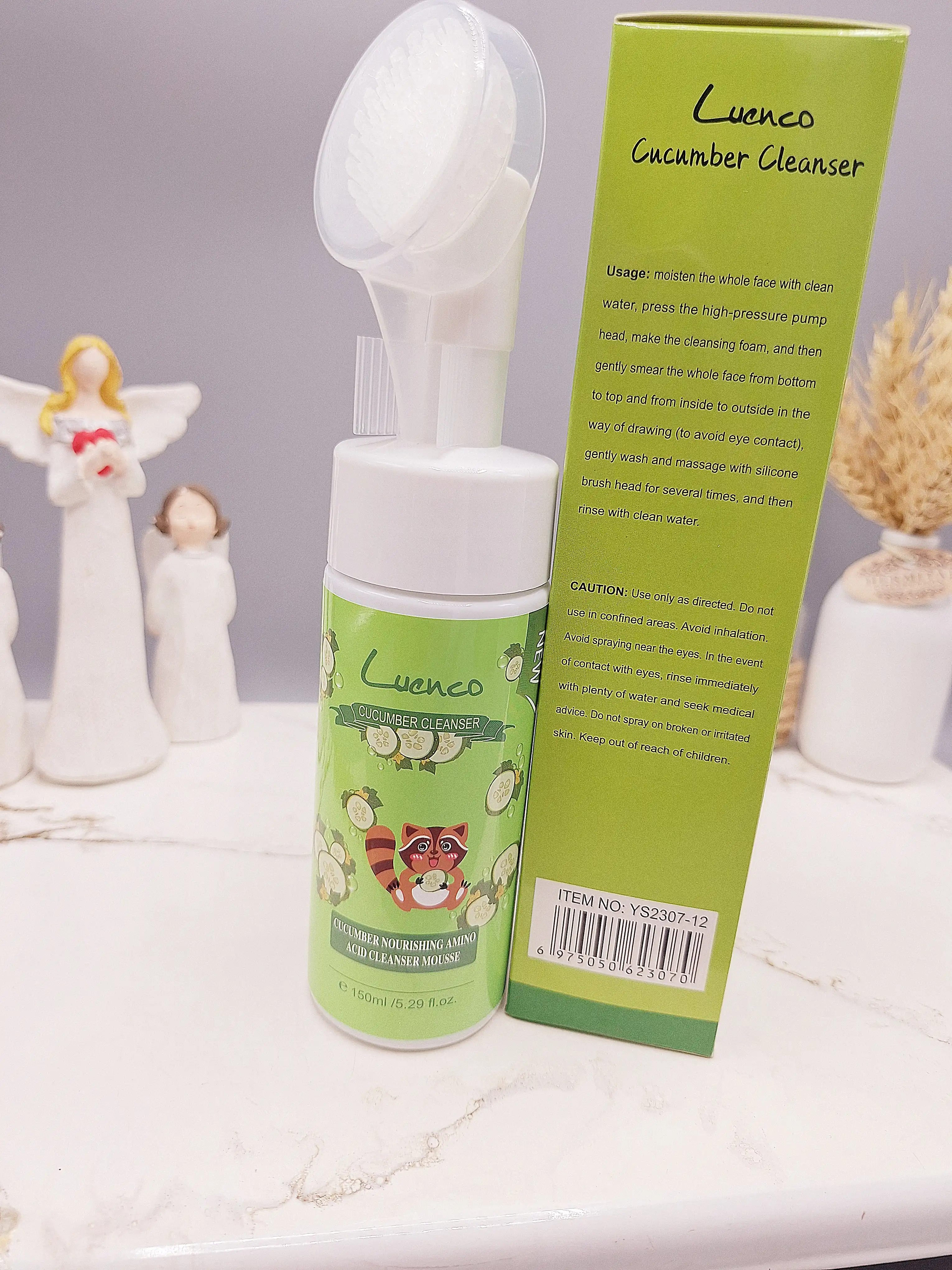 فوم شستشو صورت براش دار خیار سرسان لاو کد xg1494