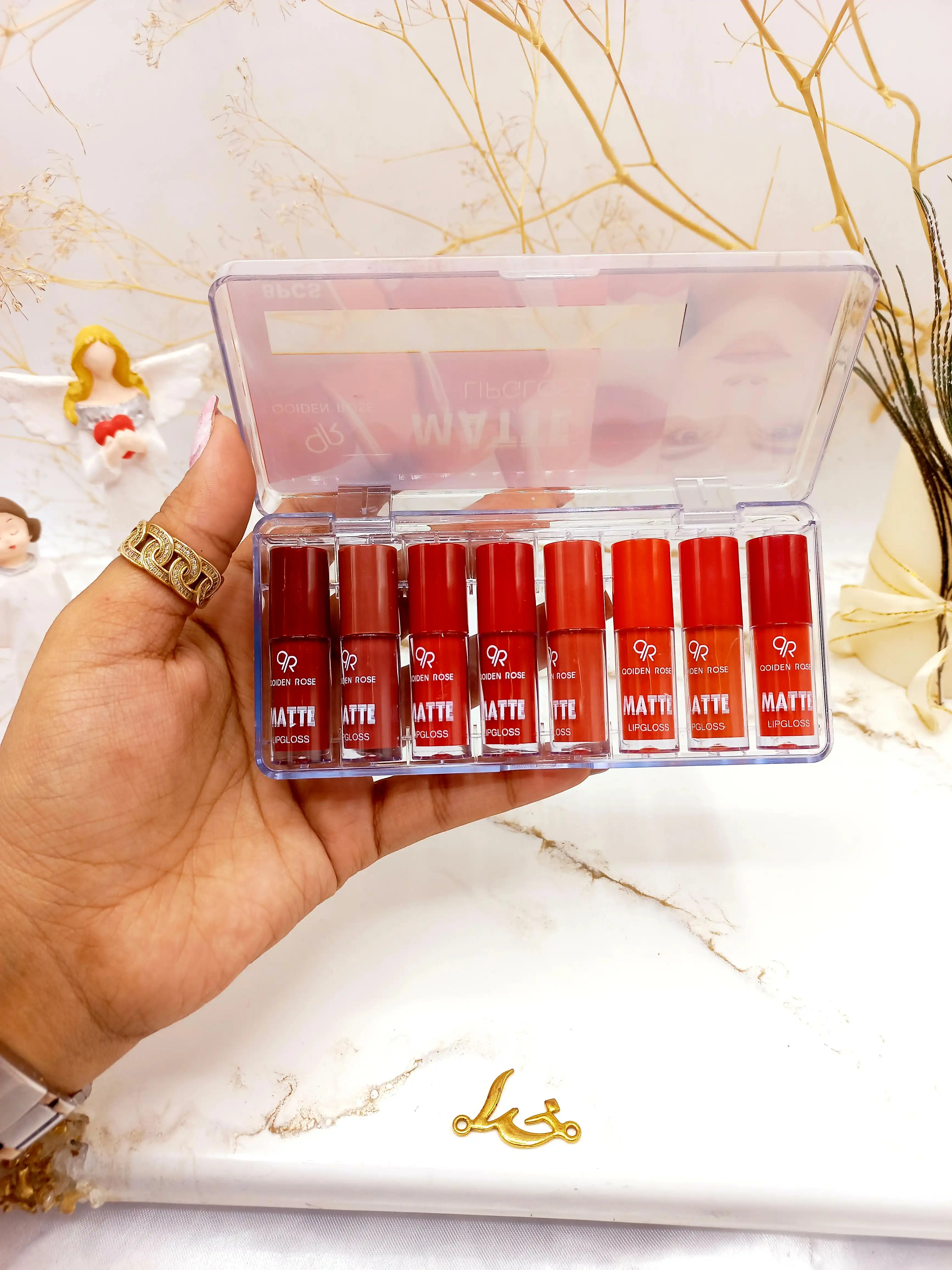 پک 8 تایی رژ مایع مات 24 ساعته QOIDEN ROSE