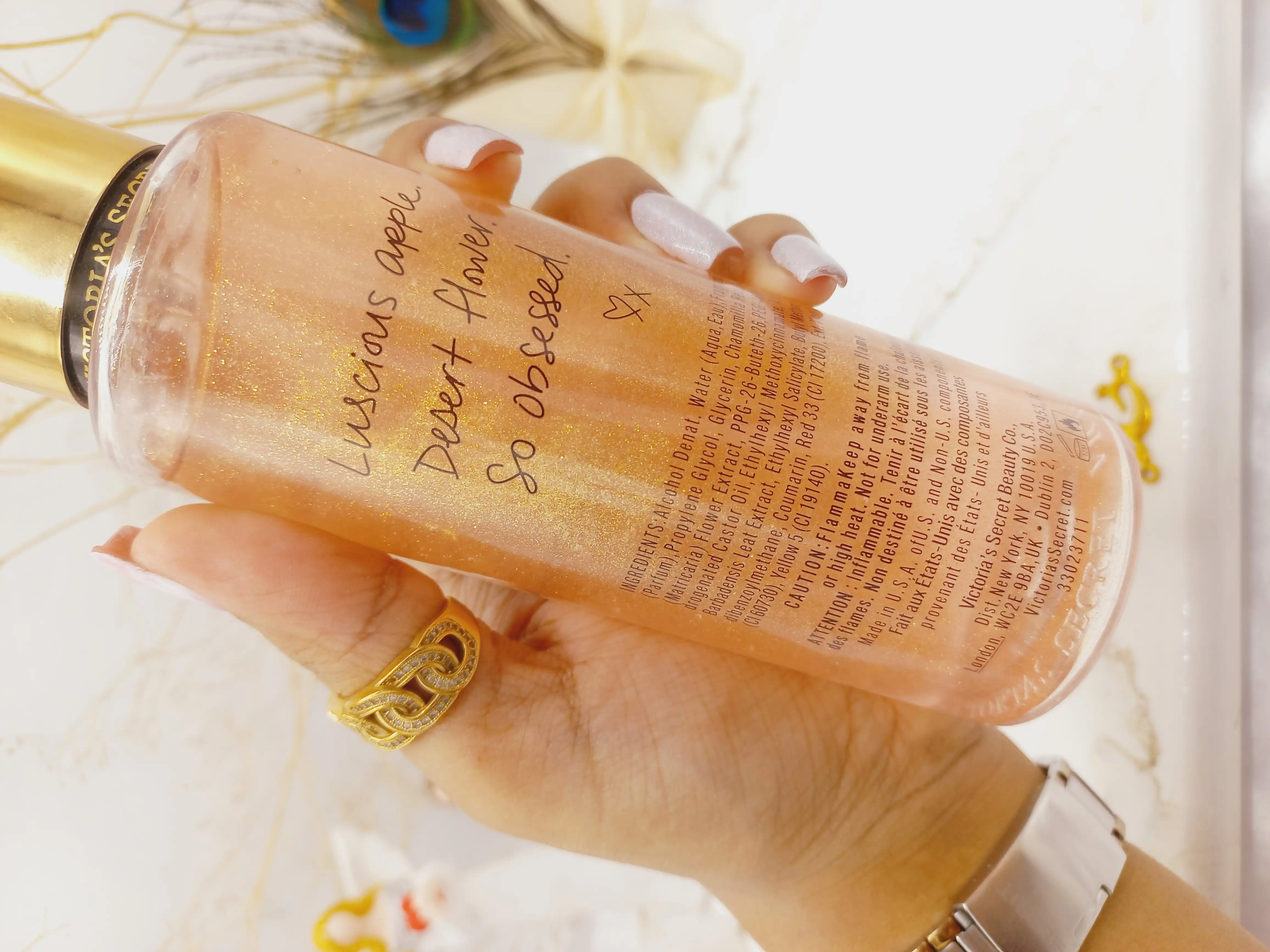 بادی اسپلش اکلیلی Temp Tation Shimer ویکتوریا سکرت اورجینال (رایحه خنک و دخترونه)