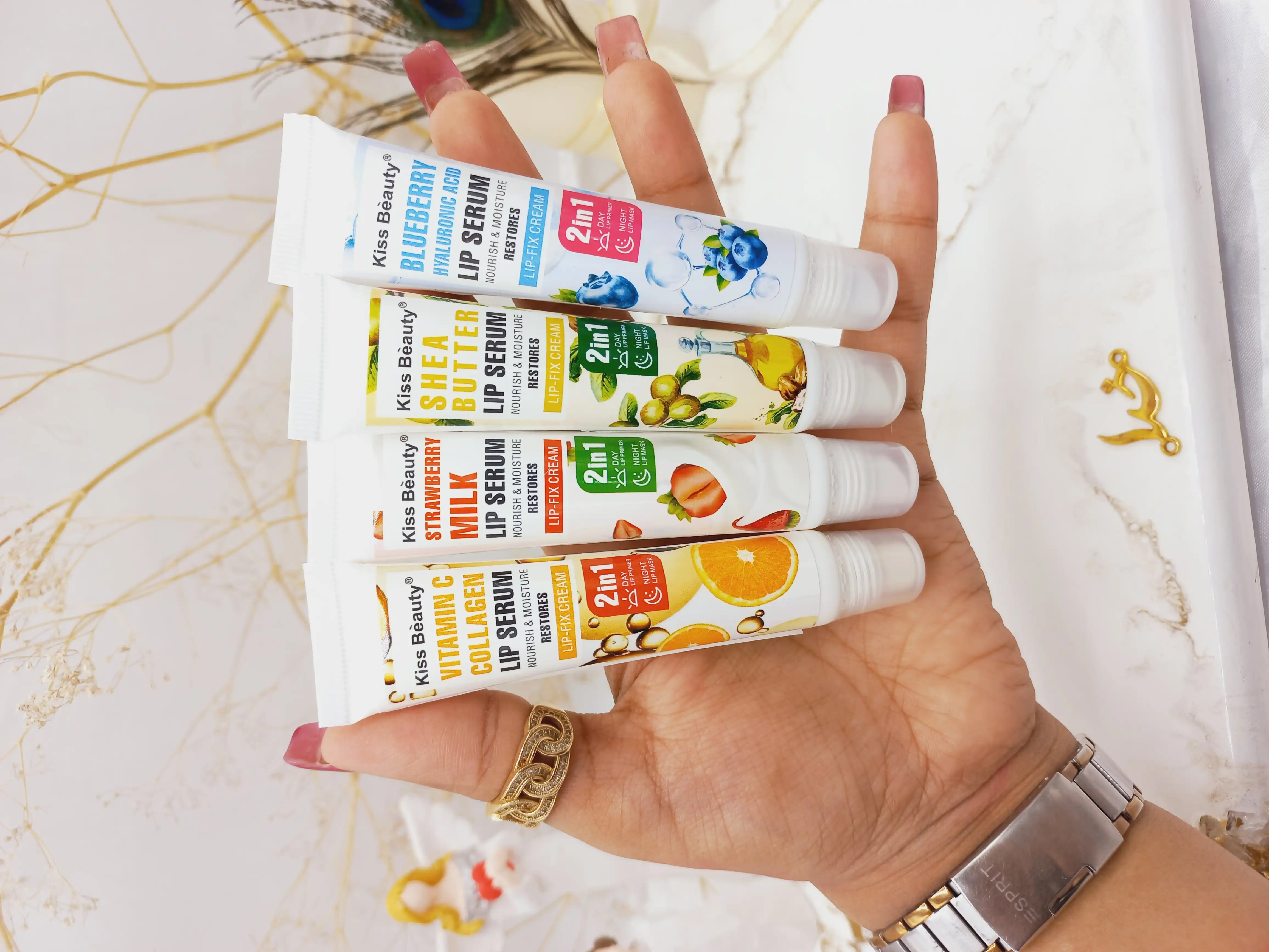 سرم تغذیه کننده و مرطوب کننده و آبرسان لب کیس بیوتی kiss beauty کد 201608