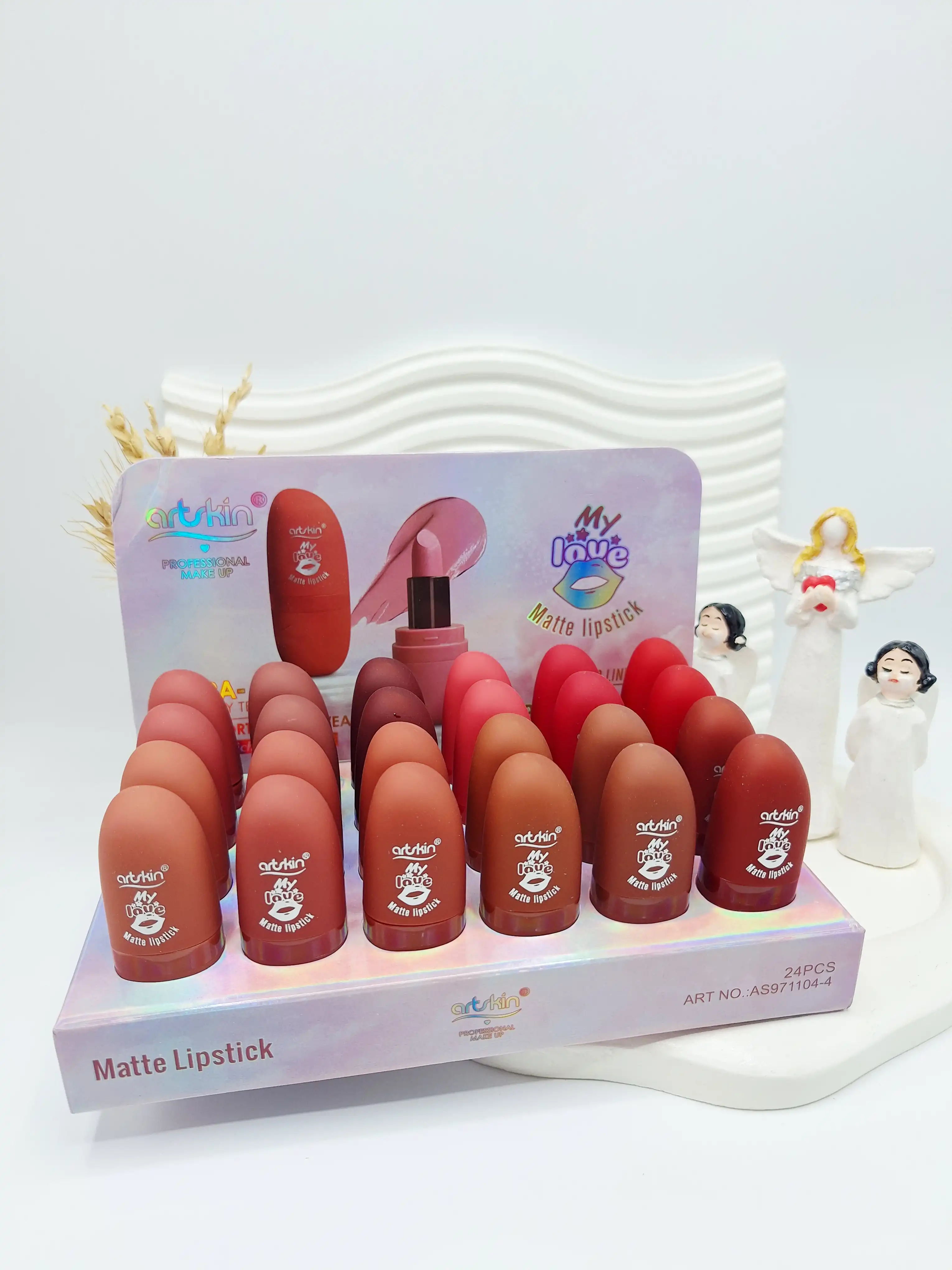 پک 6 تایی رژ جامد پرطرفدار مات آرت اسکین Art Skin کد AS971104