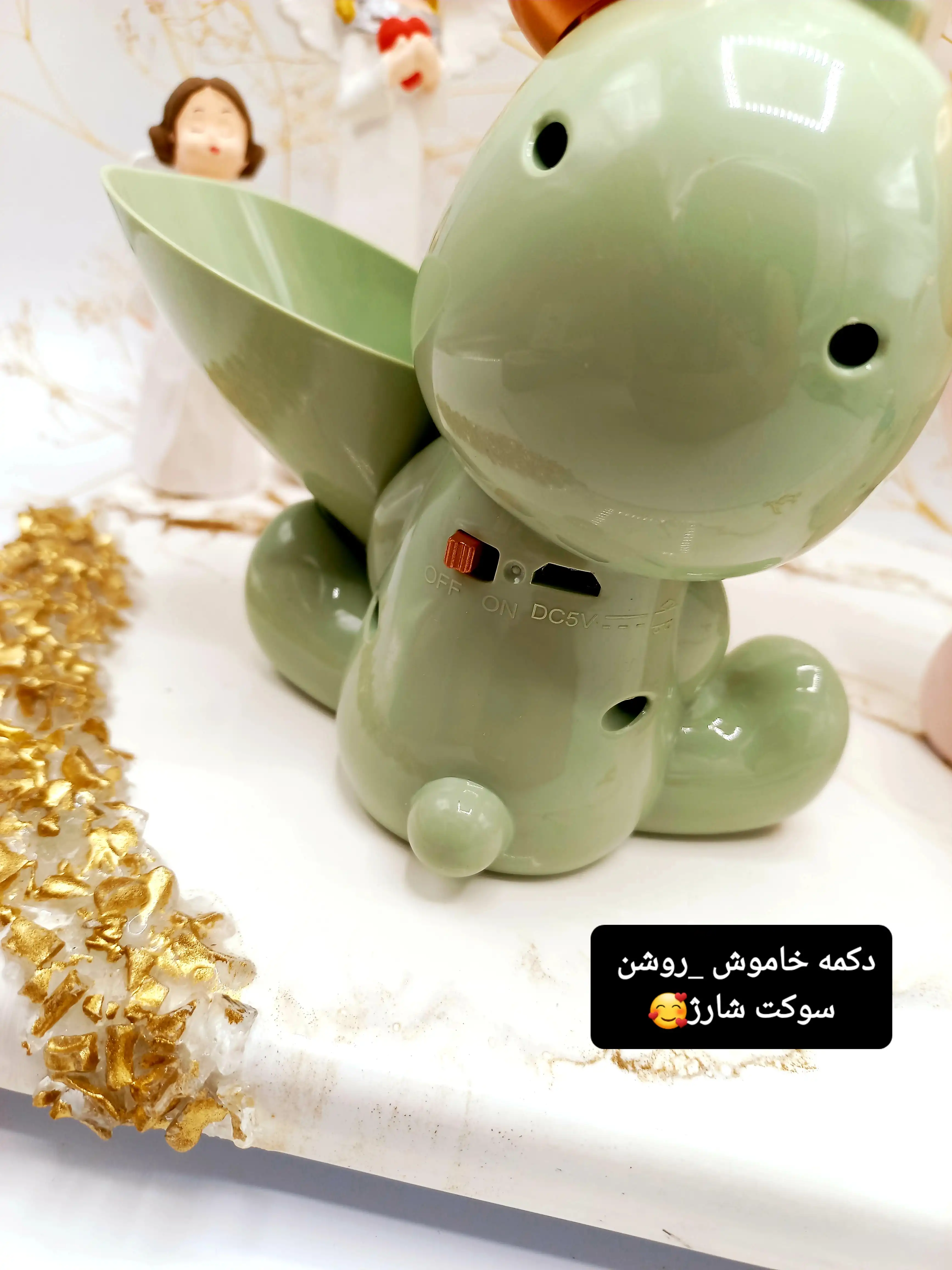 پنکه مینی فانتزی طرح خرس بانمک به همراه جامدادی