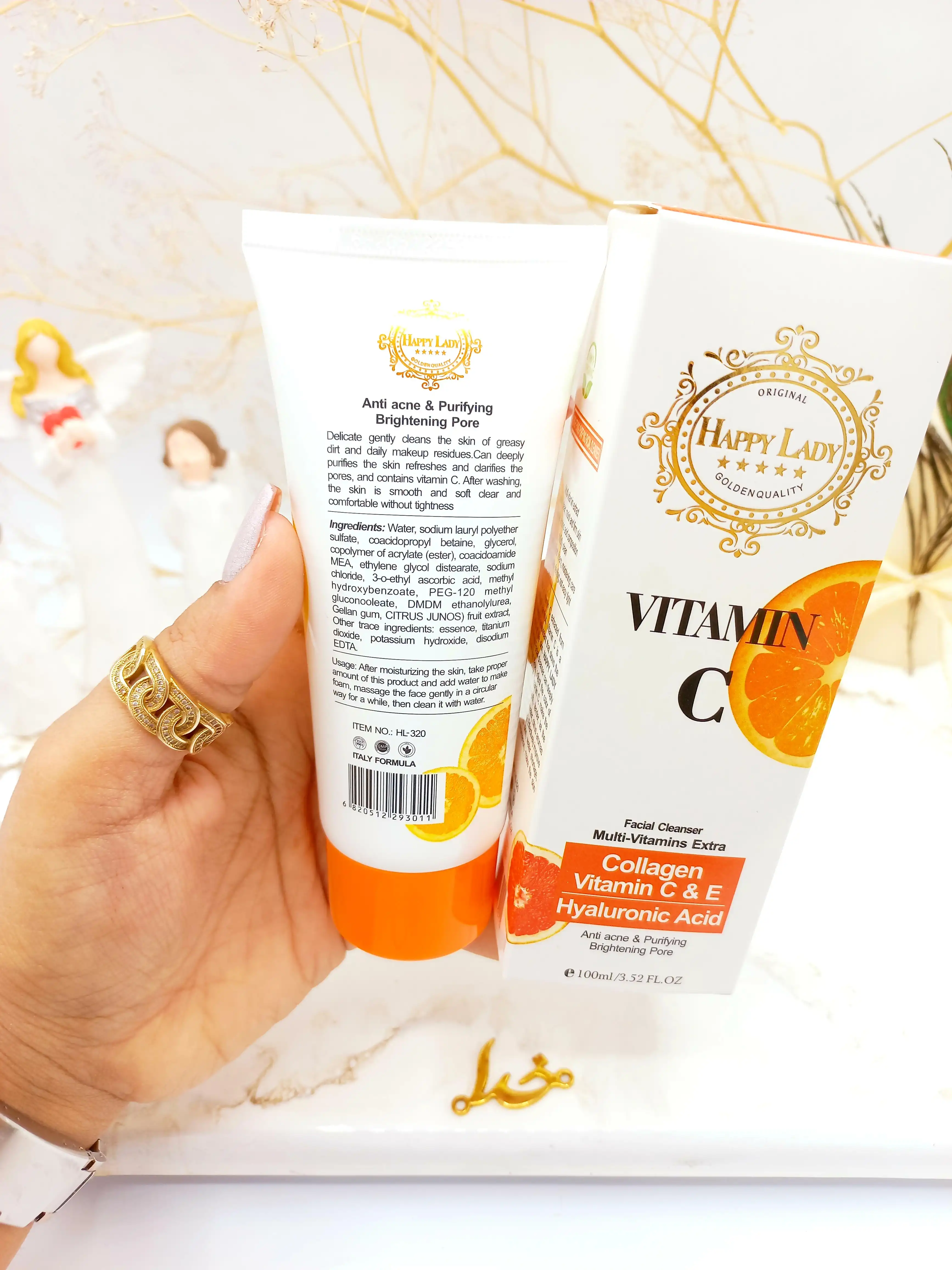 فوم ویتامین سی کلاژن هپی لیدی HAPPY LADY کد 3011