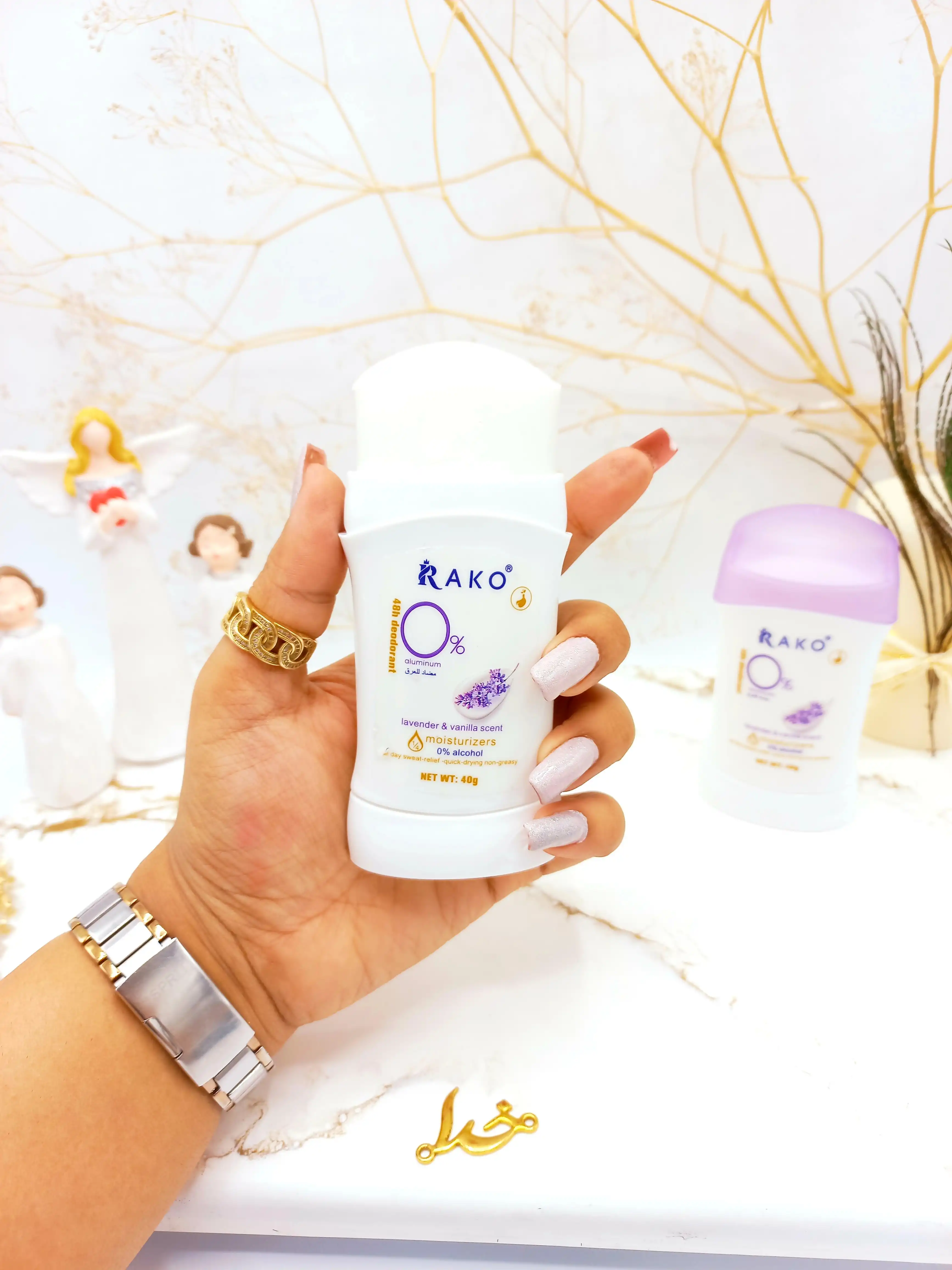 مام ضد تعریق بدون چربی رایحه اسطوخودوس و وانیل راکو RAKO  کد RK1141