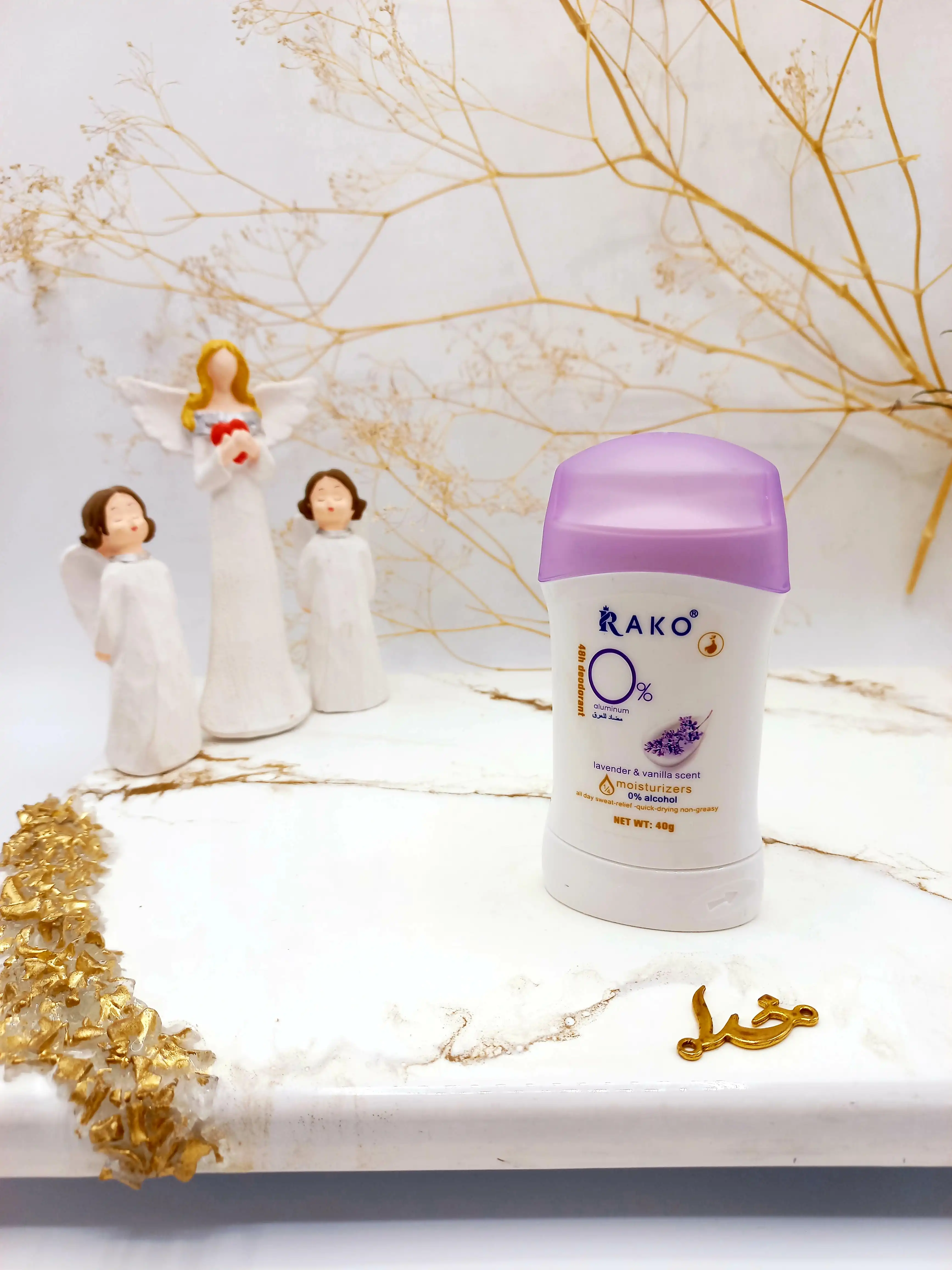 مام ضد تعریق بدون چربی رایحه اسطوخودوس و وانیل راکو RAKO  کد RK1141