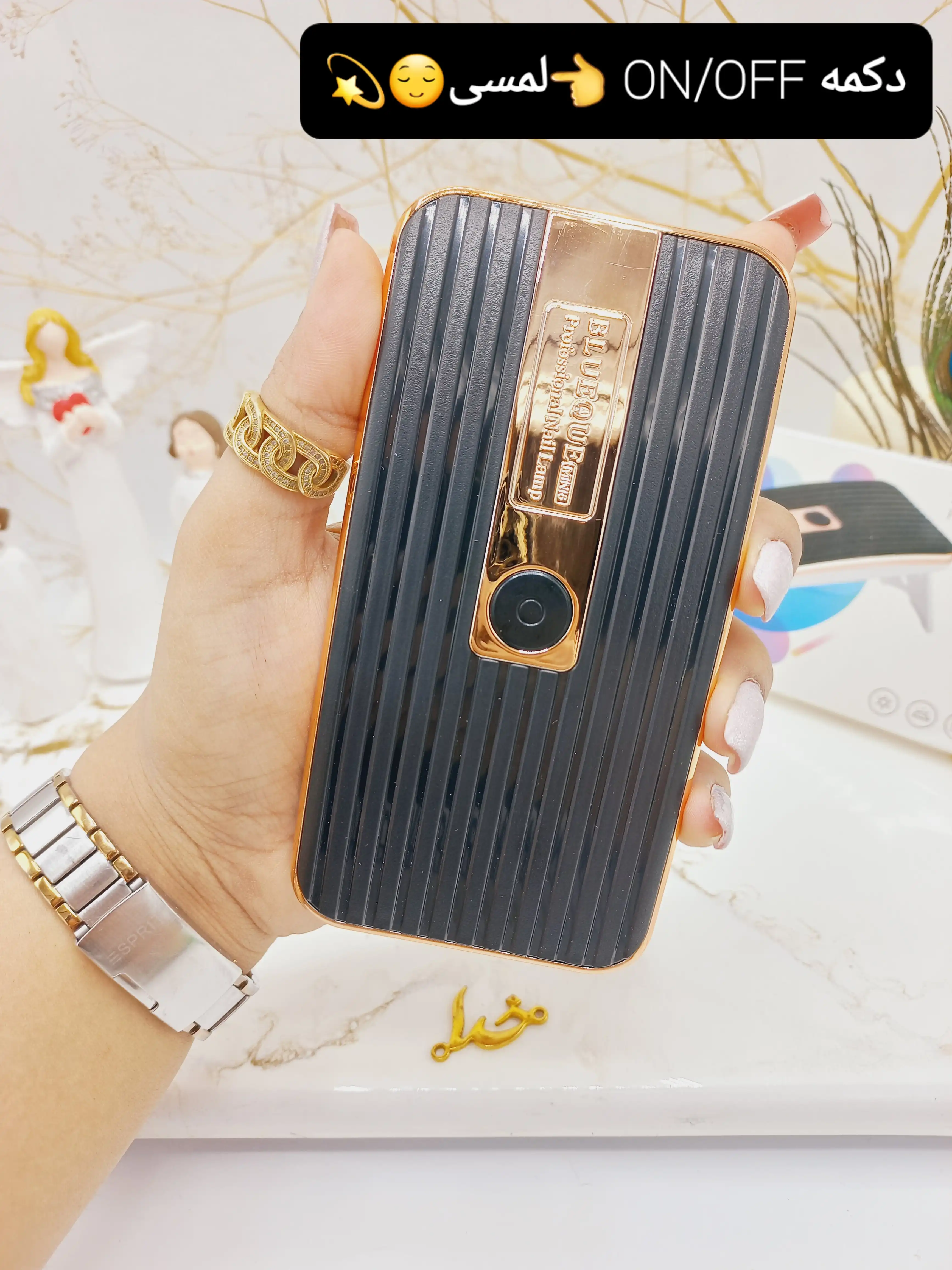 دستگاه یو وی خشک کن لاک ناخن BLUEOUE طرح قاب موبایل