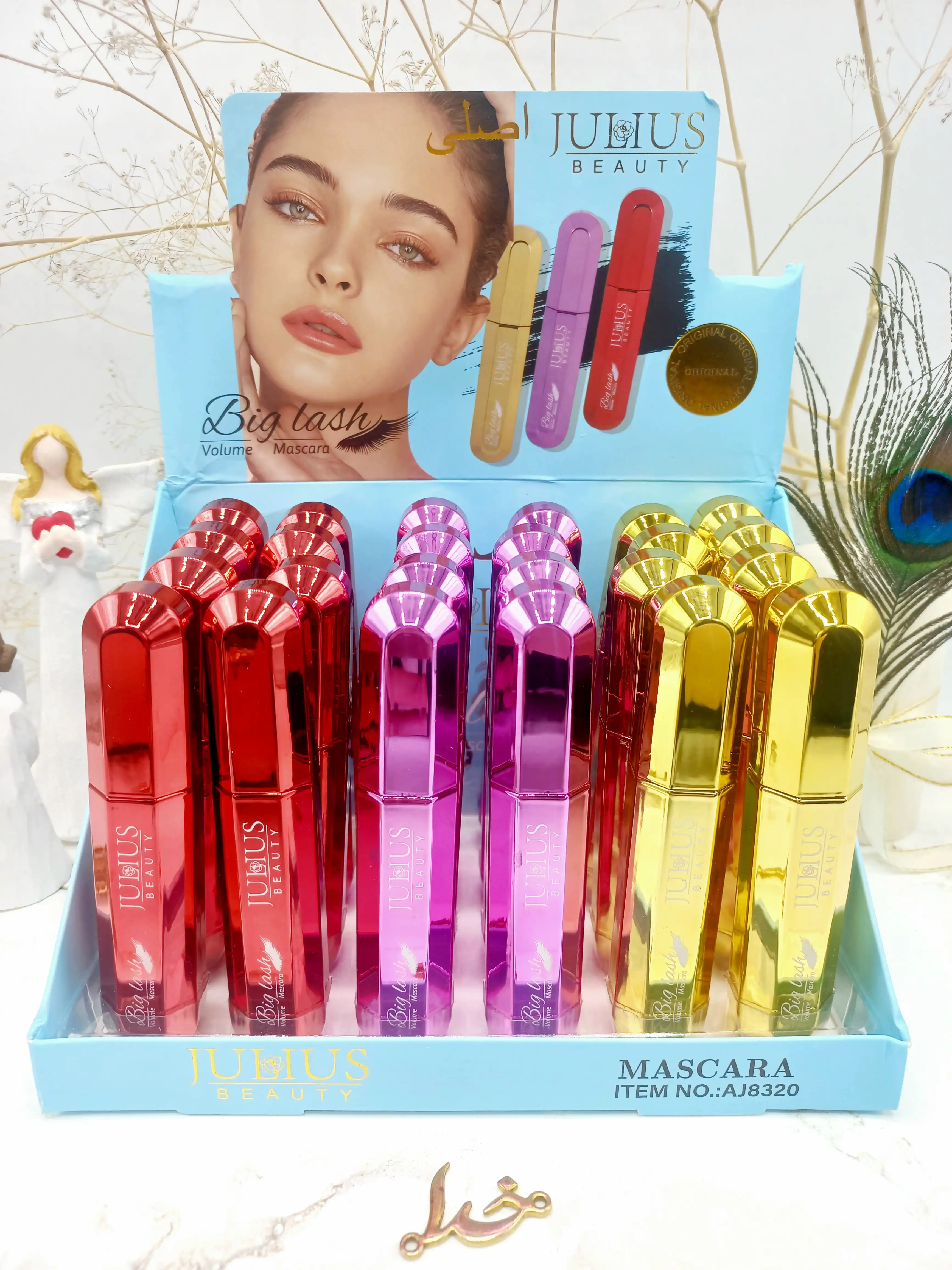 ریمل مشکی بلند کننده و حجم دهنده ضد آب جولیوس JULIUS اصلی کد AJ8320