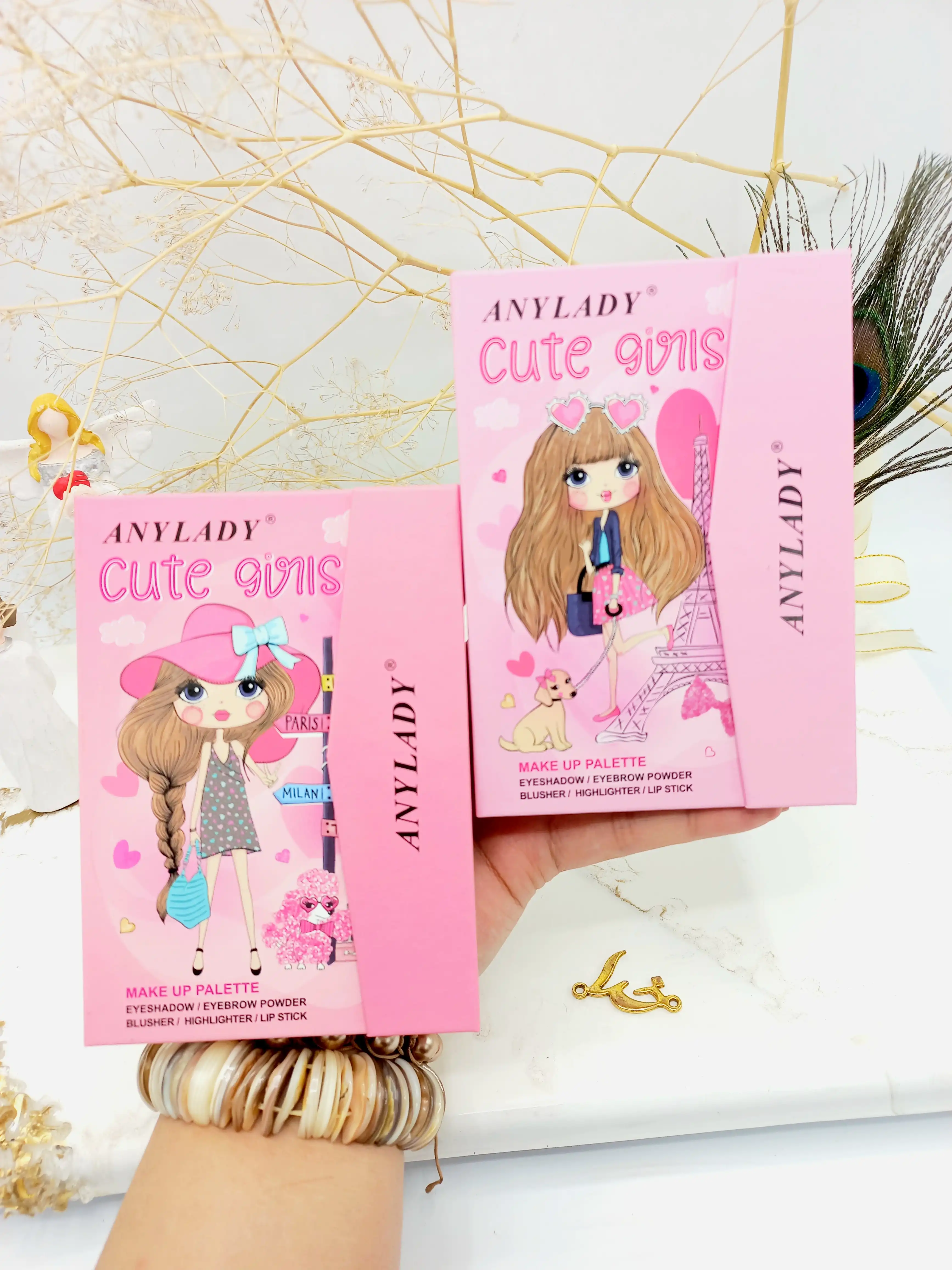 پالت سایه آنالیدی طرح دختر خوشگل ANYLADY کد 8608C