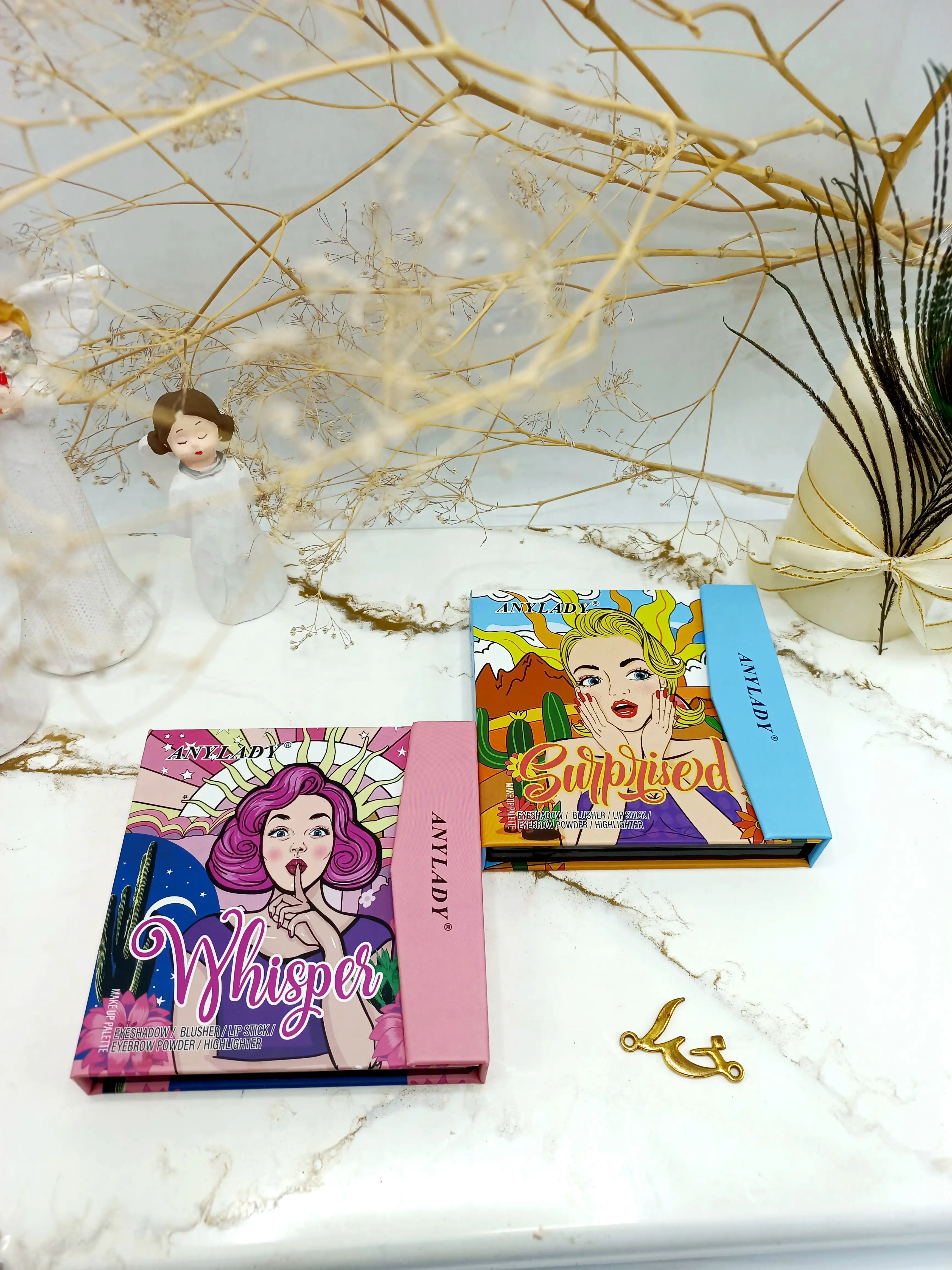 پالت سایه و رژ آنالیدی طرح دختر ANYLADY کد 8658FE