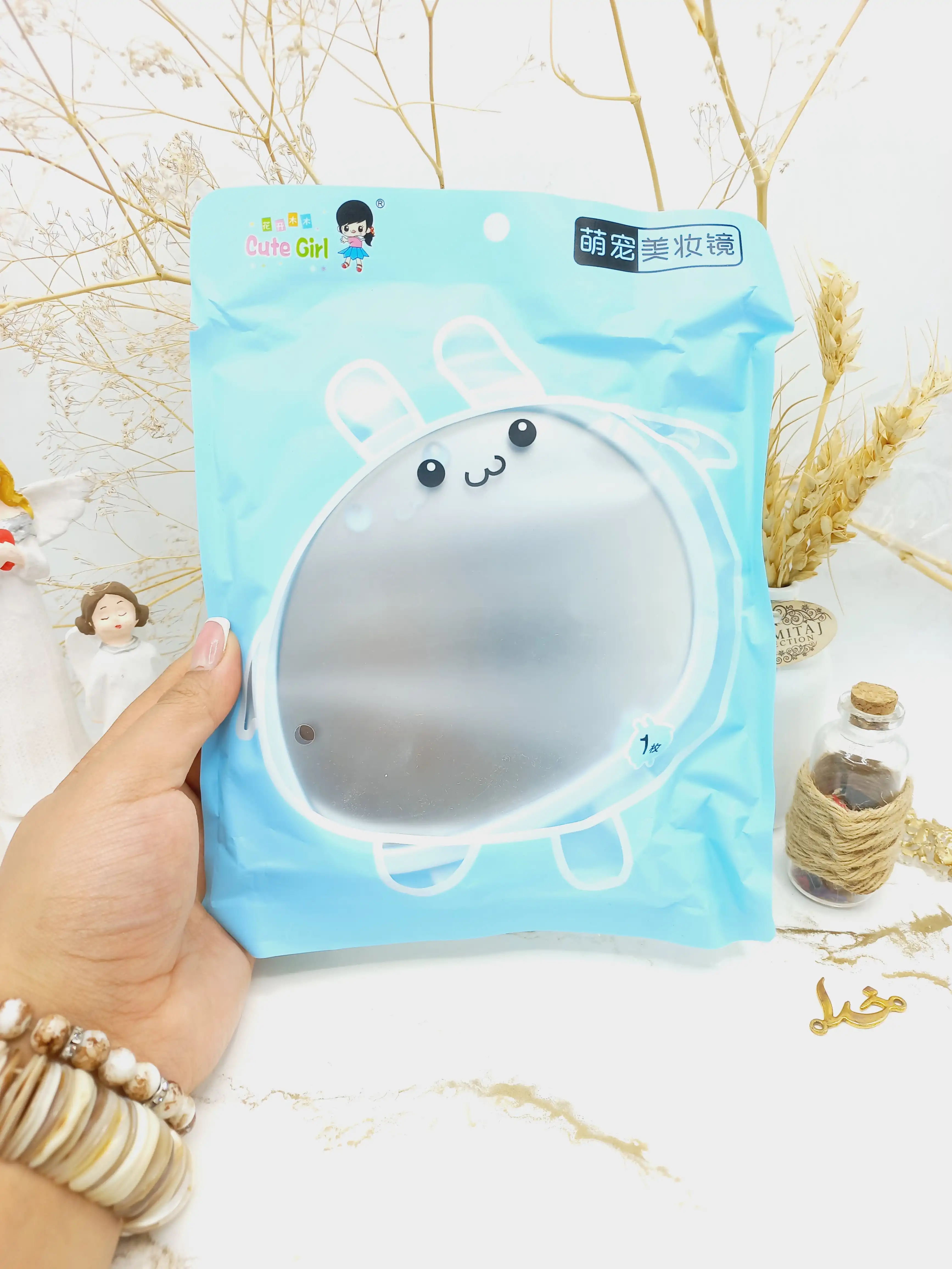 آینه فانتزی بزرگ طرح خرگوش رو میزی کد 0362