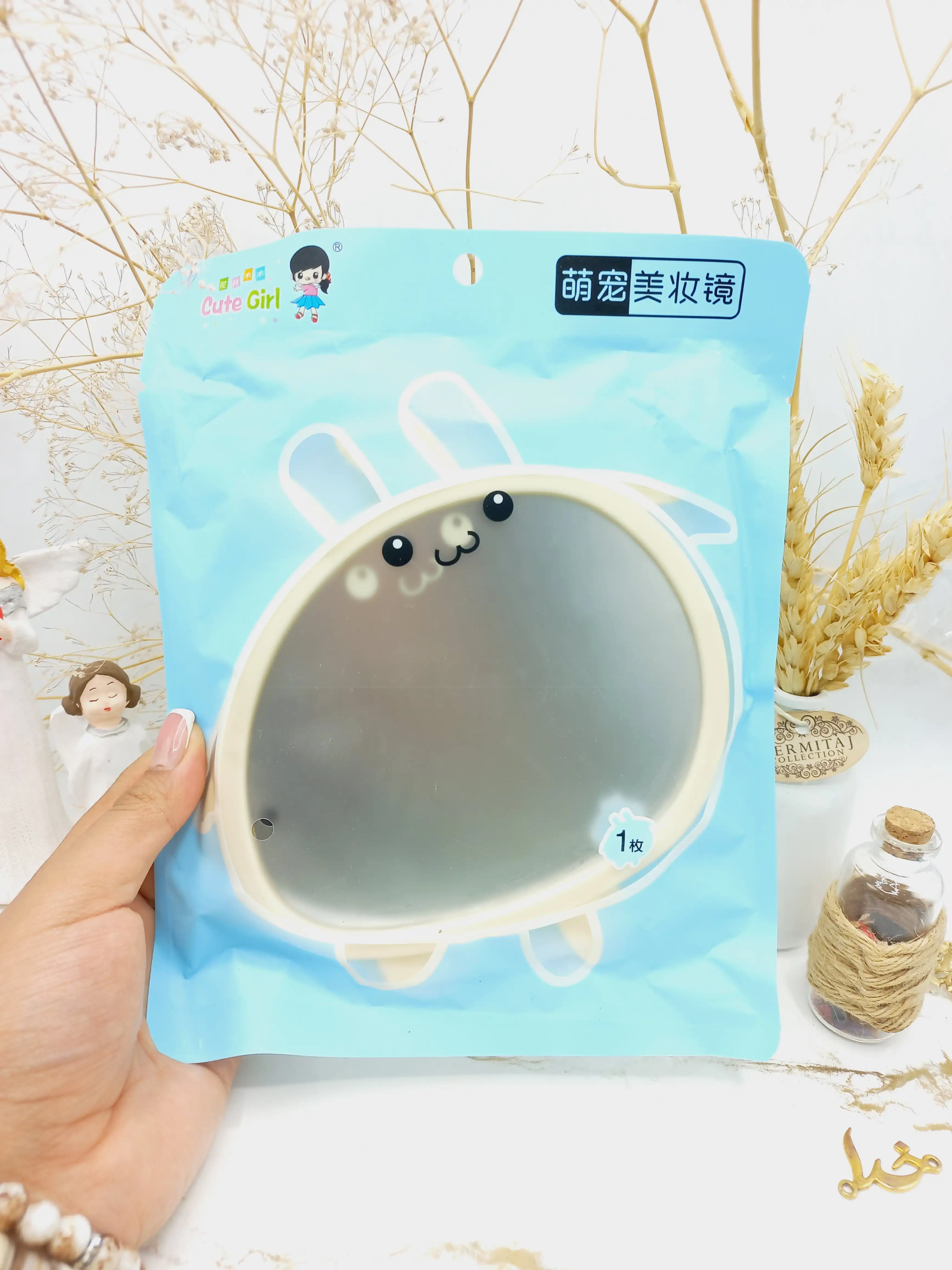 آینه فانتزی بزرگ طرح خرگوش رو میزی کد 0362