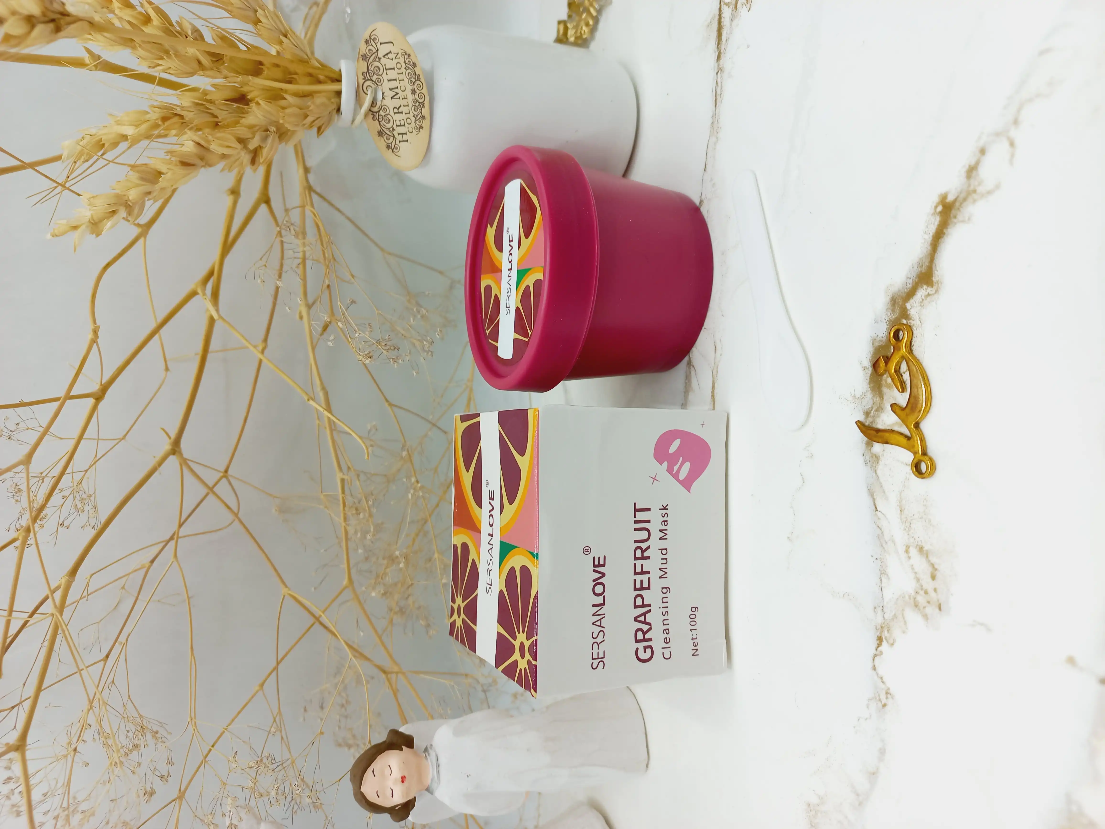 مود ماسک ( ماسک گچی ) صورت کاسه ای عصاره پرتقال خونی سرسان لاو 100 گرم کد 2401