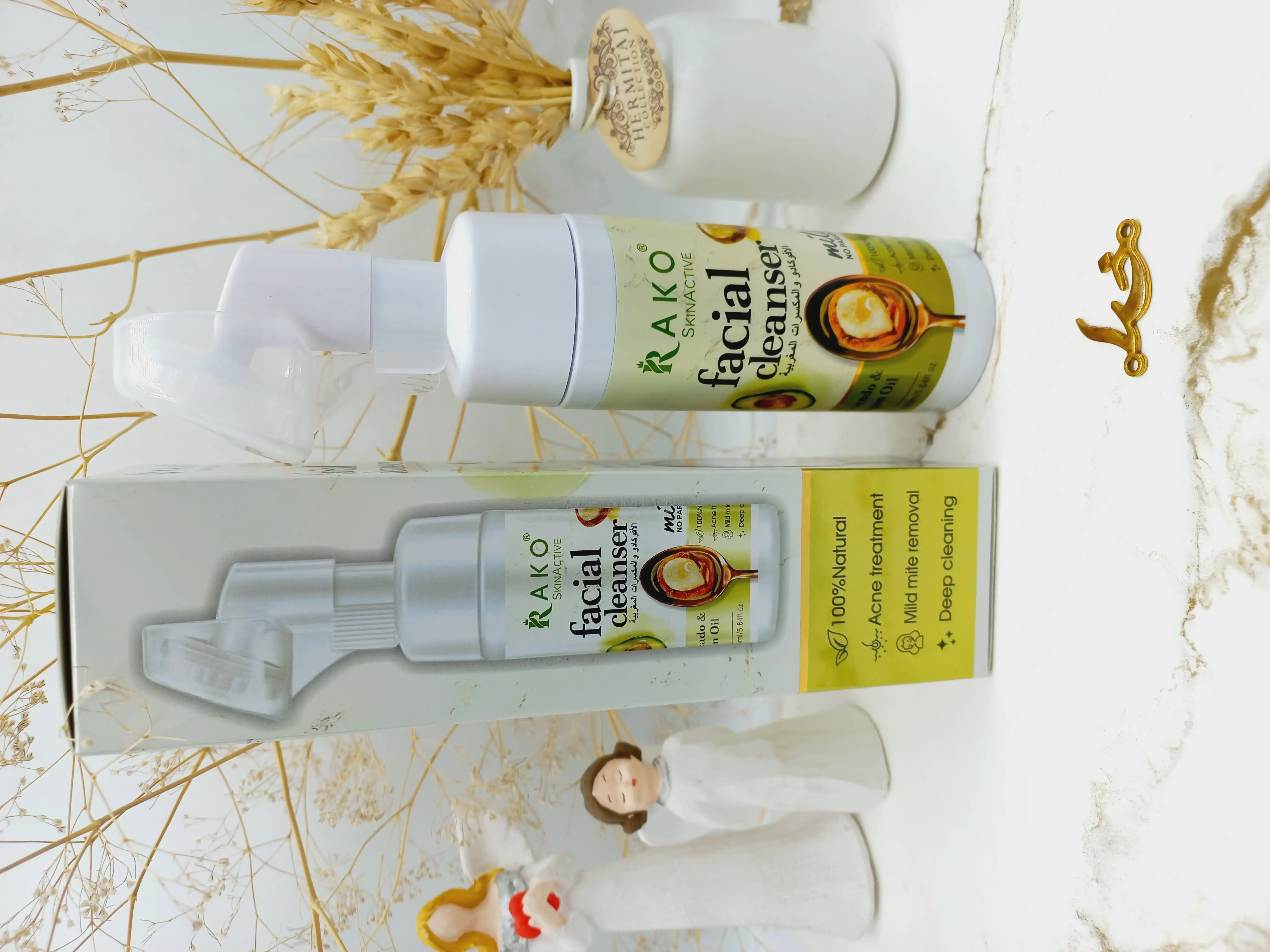 پاک کننده صورت با عصاره آووکادو و روغن آرگان راکو RAKO کد RK1162