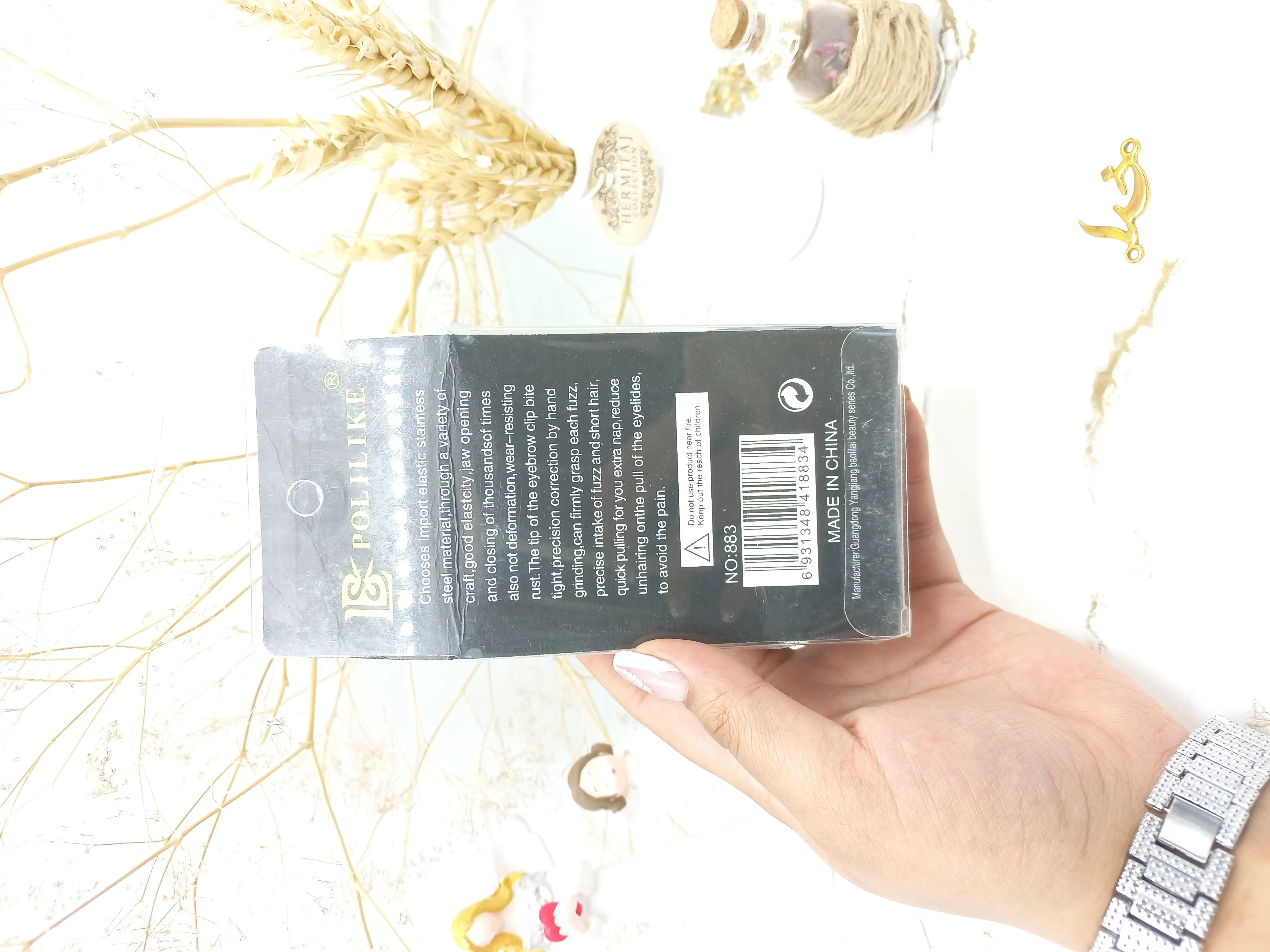 موچین استیل طرح گل POLILIKE کد 883