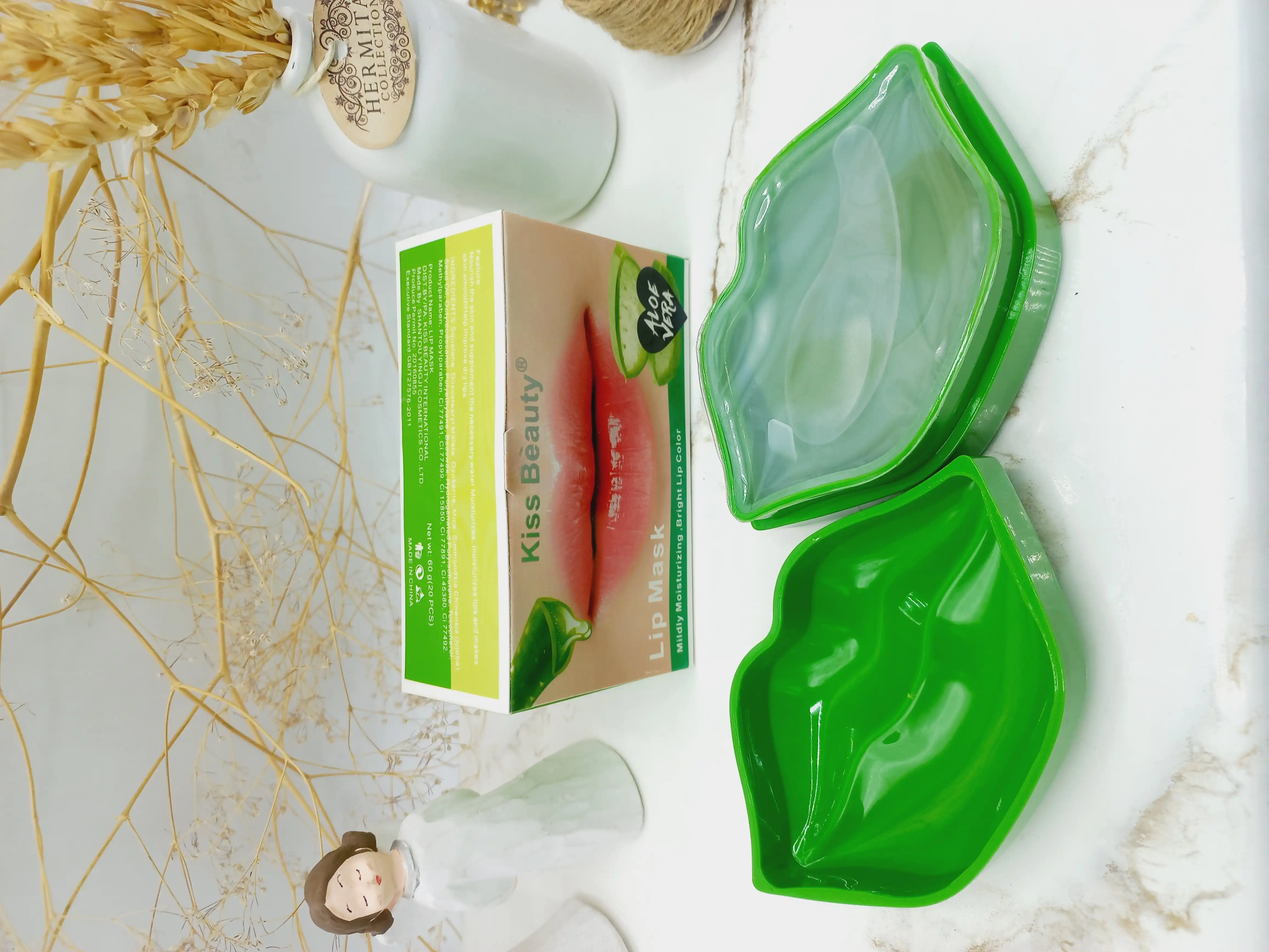 پچ لب کاسه ای 20 عددی آلوئه ورا کیس بیوتی kiss beauty کد 112303A