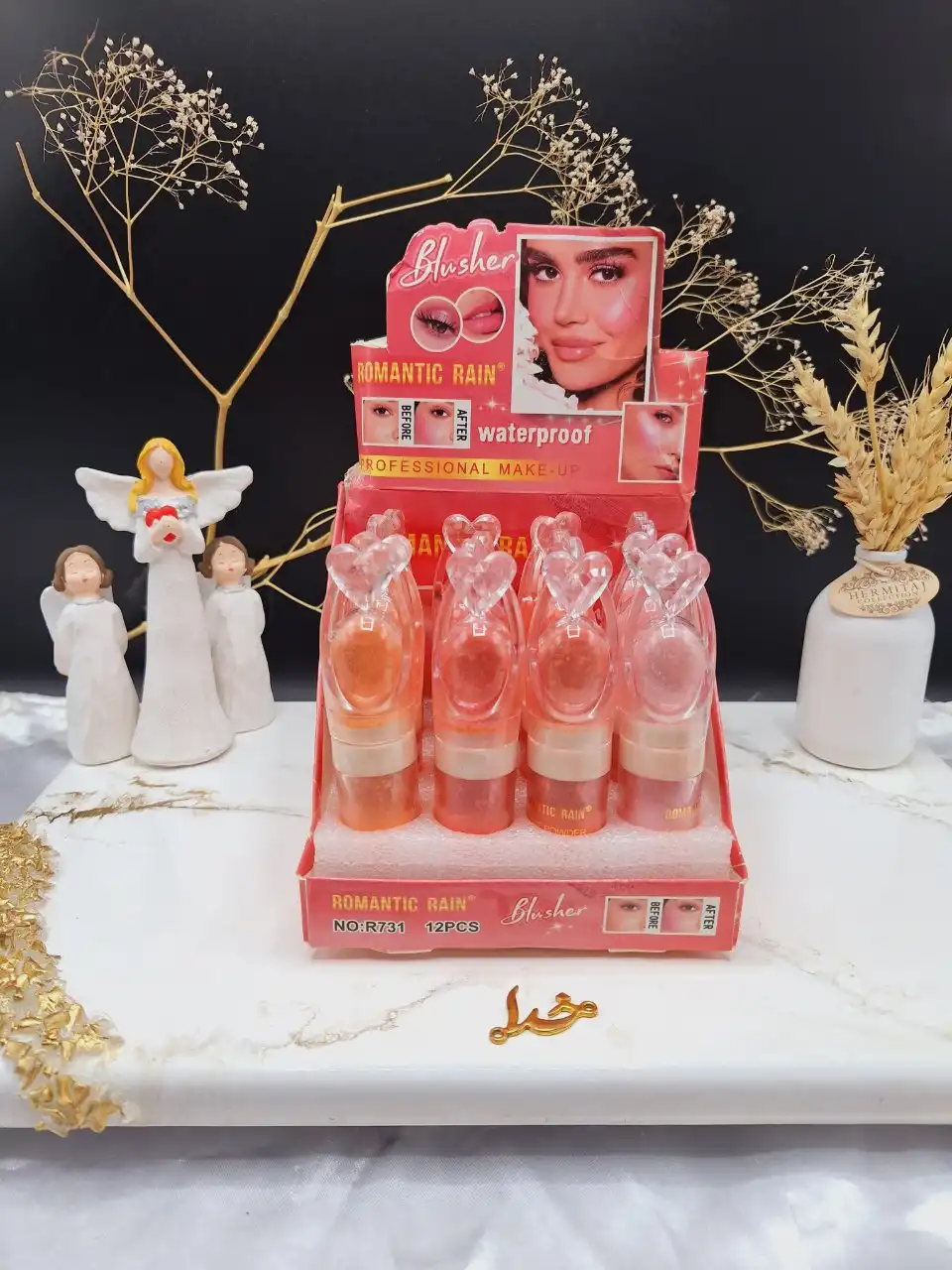 رژگونه پودری برند رومانتیک رینROMANTIC RAIN کد R612