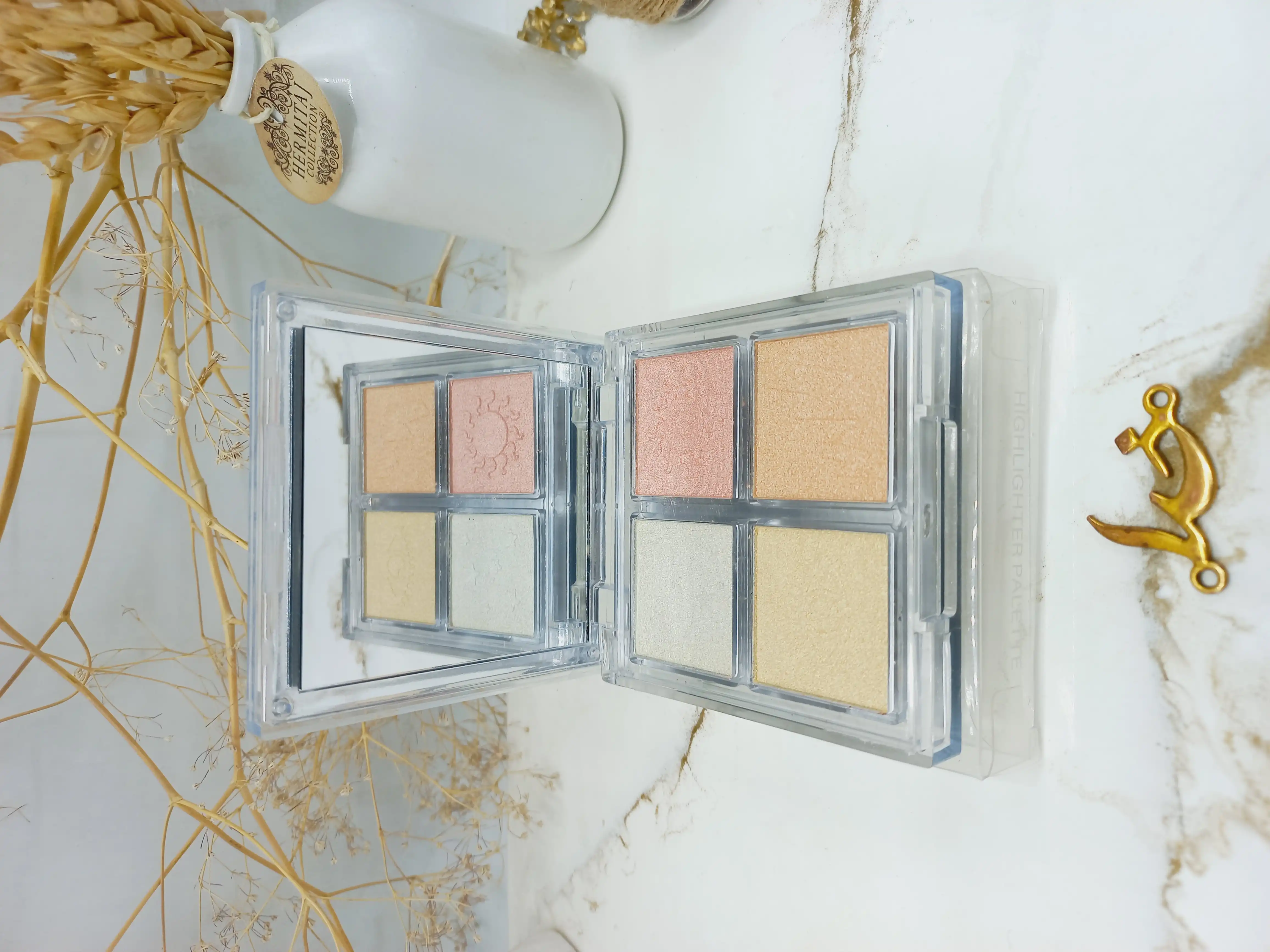 پالت هایلایتر 4 رنگ نود برند هدی بیوتی HUDA BEAUTY کد H73013